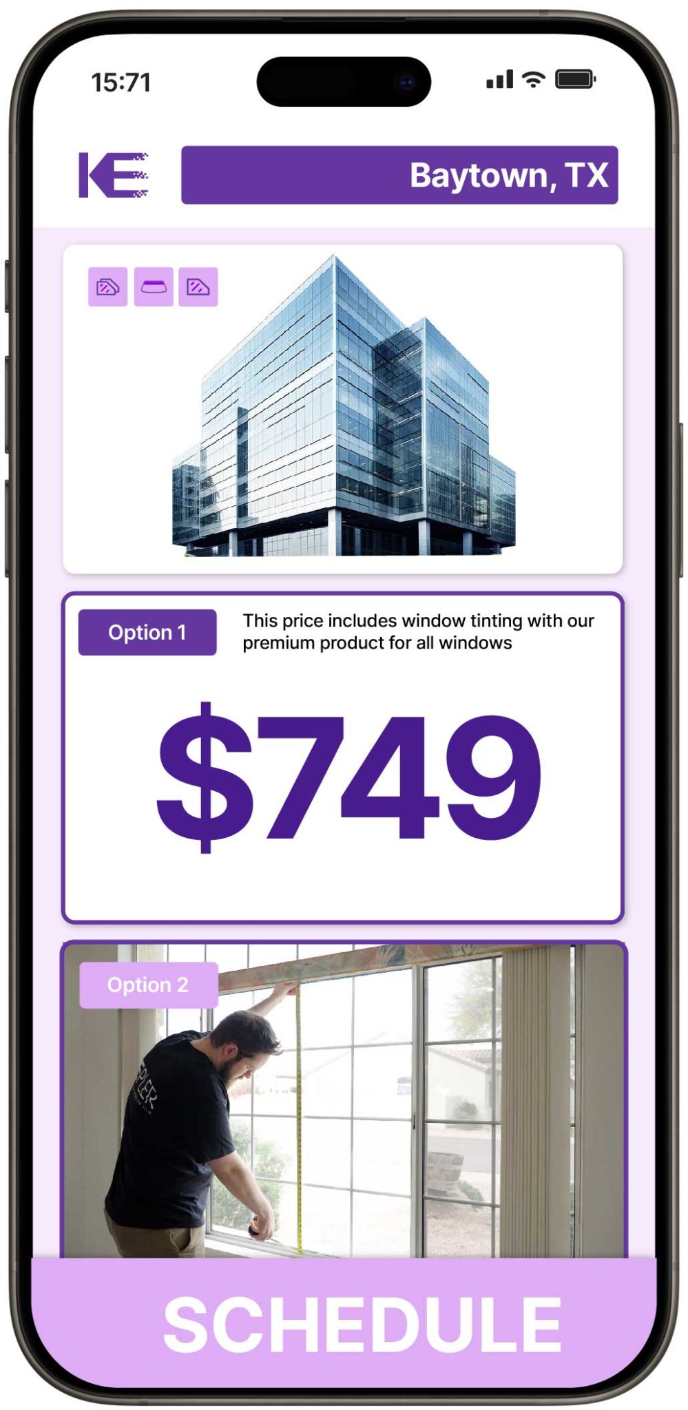View Competitive Commercial Window Tinting Prices in Baytown, Texas