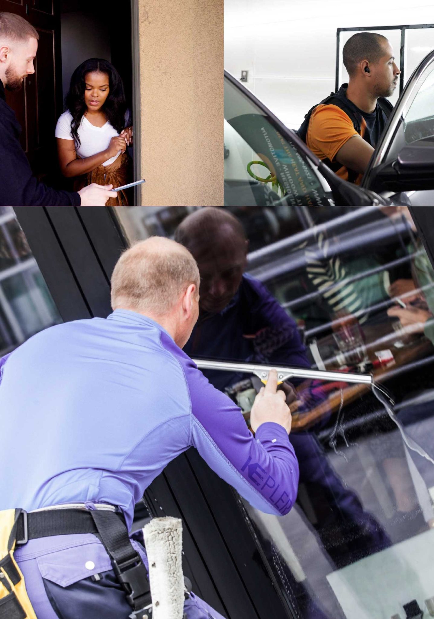 Kepler Expert Applying Anti-Graffiti Window Film to a Mason Shop Front