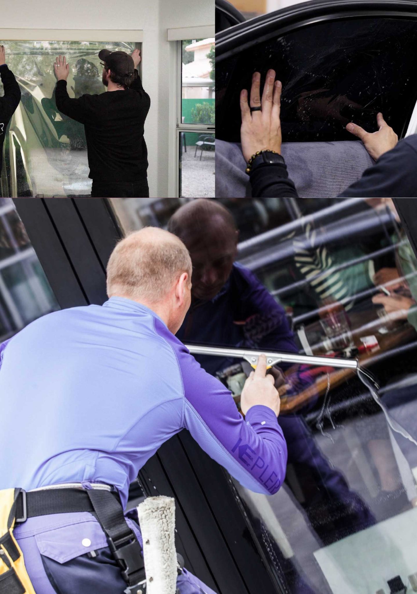 Kepler Expert Applying Anti-Graffiti Window Film to a Miamisburg Shop Front