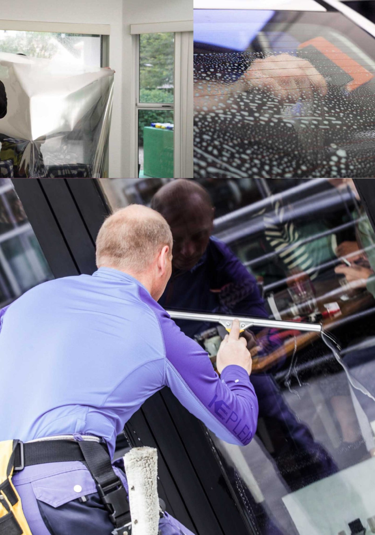 Kepler Professional Applying Anti-Graffiti Window Film to a Lebanon Shop Front