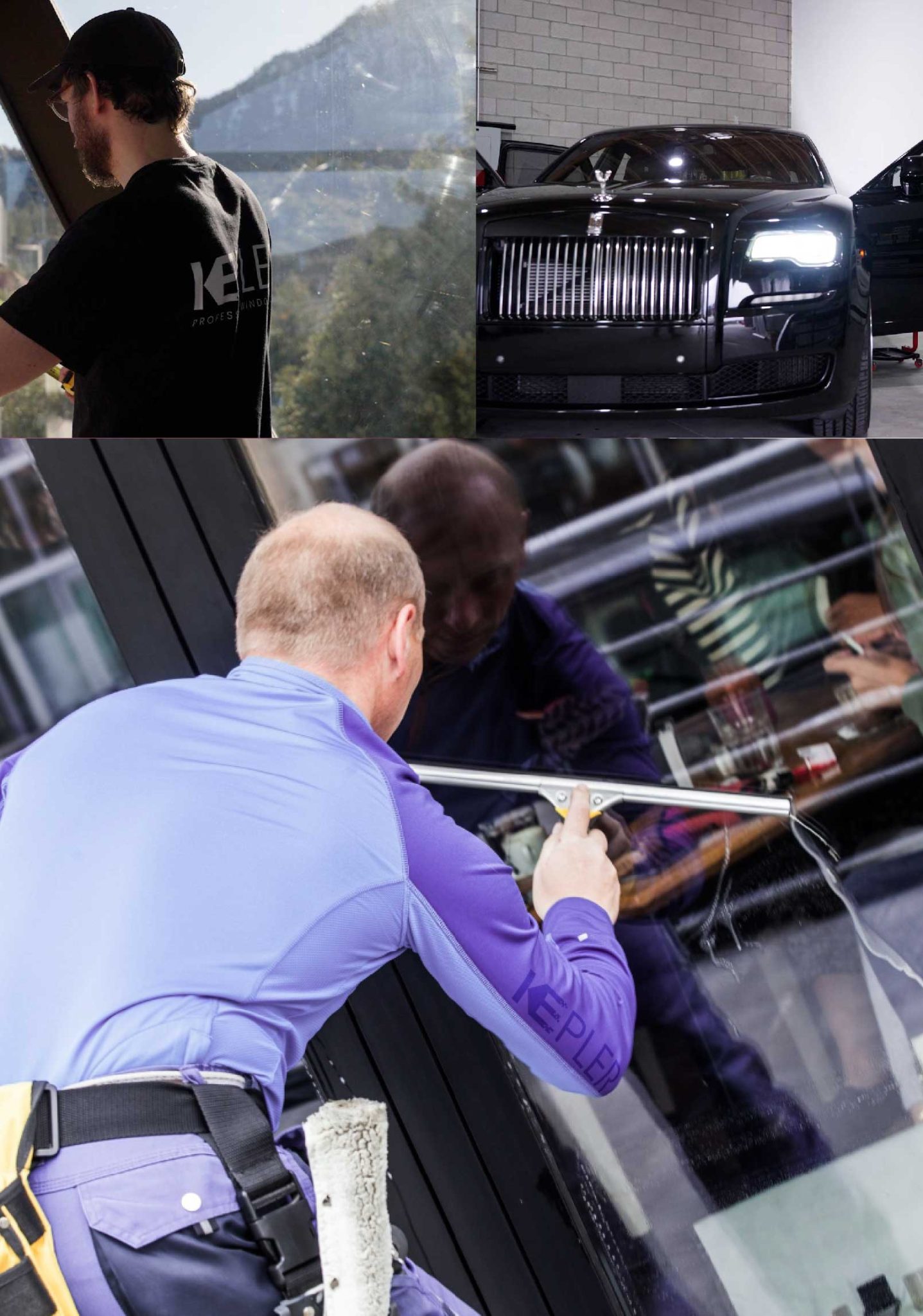 Kepler Professional Applying Anti-Graffiti Window Film to a Greenwood Shop Front