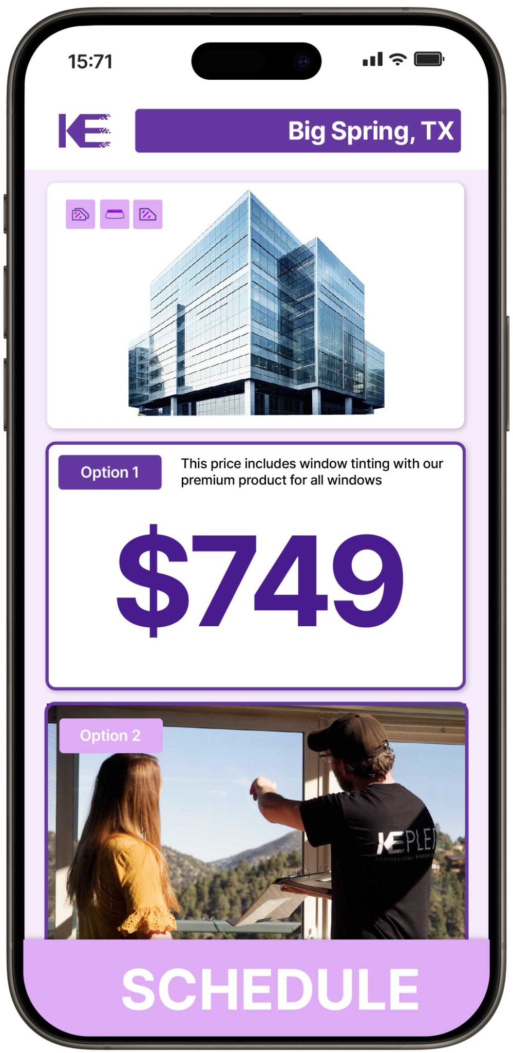 View Affordable Commercial Window Tinting Prices in Big Spring, Texas