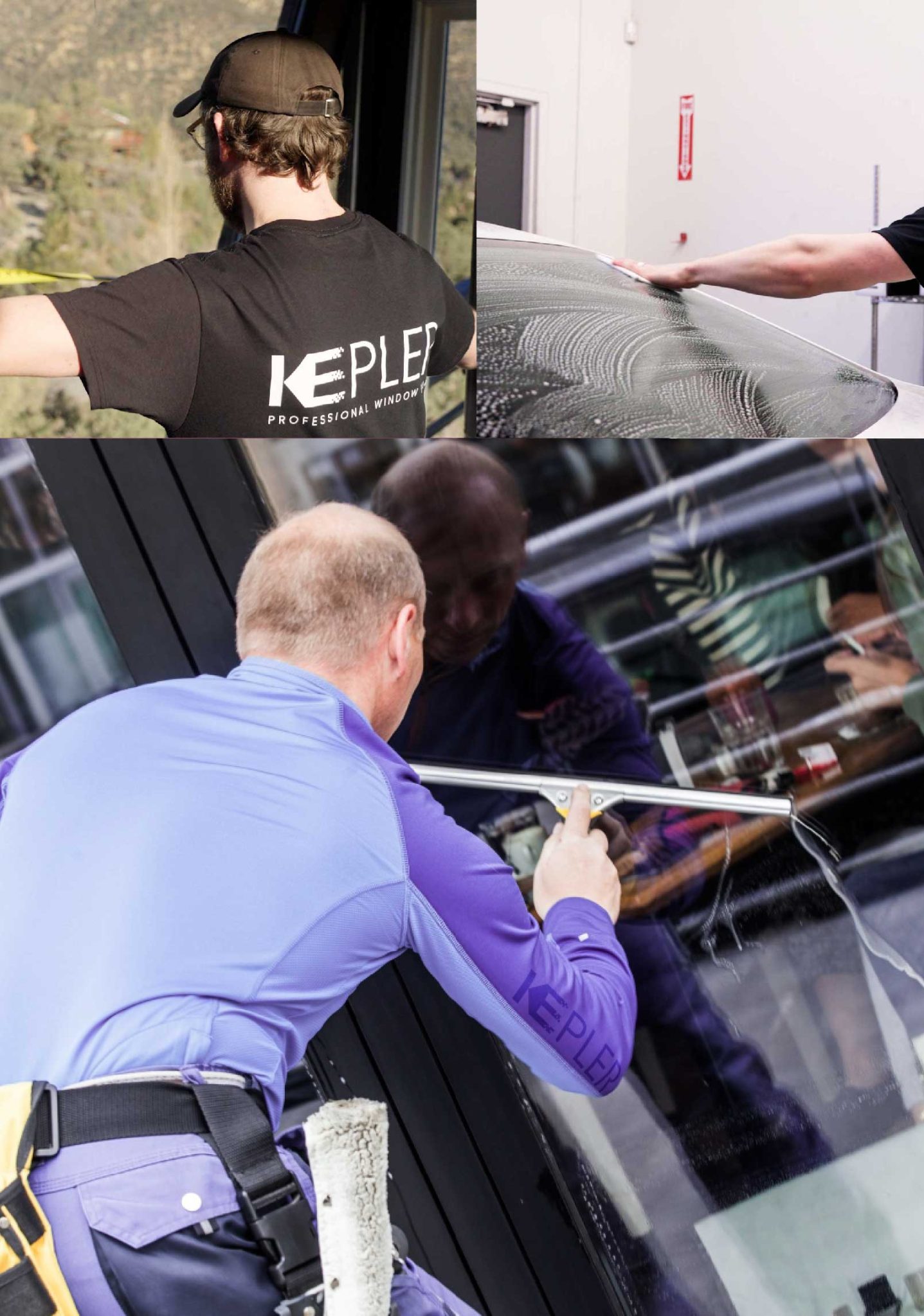 Kepler Skilled Applying Anti-Graffiti Window Film to a Saint John Shop Front
