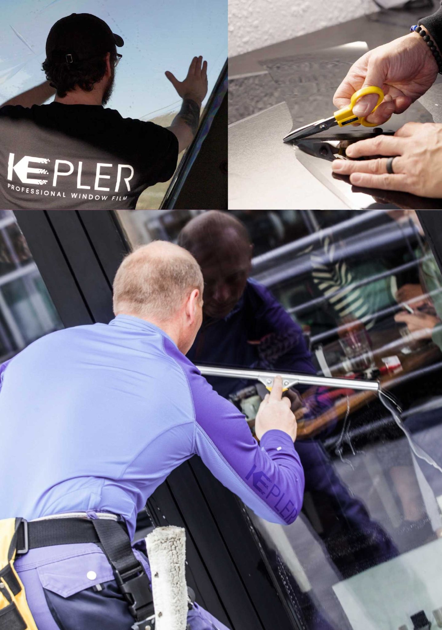 Kepler Professional Applying Anti-Graffiti Window Film to a Merrillville Shop Front