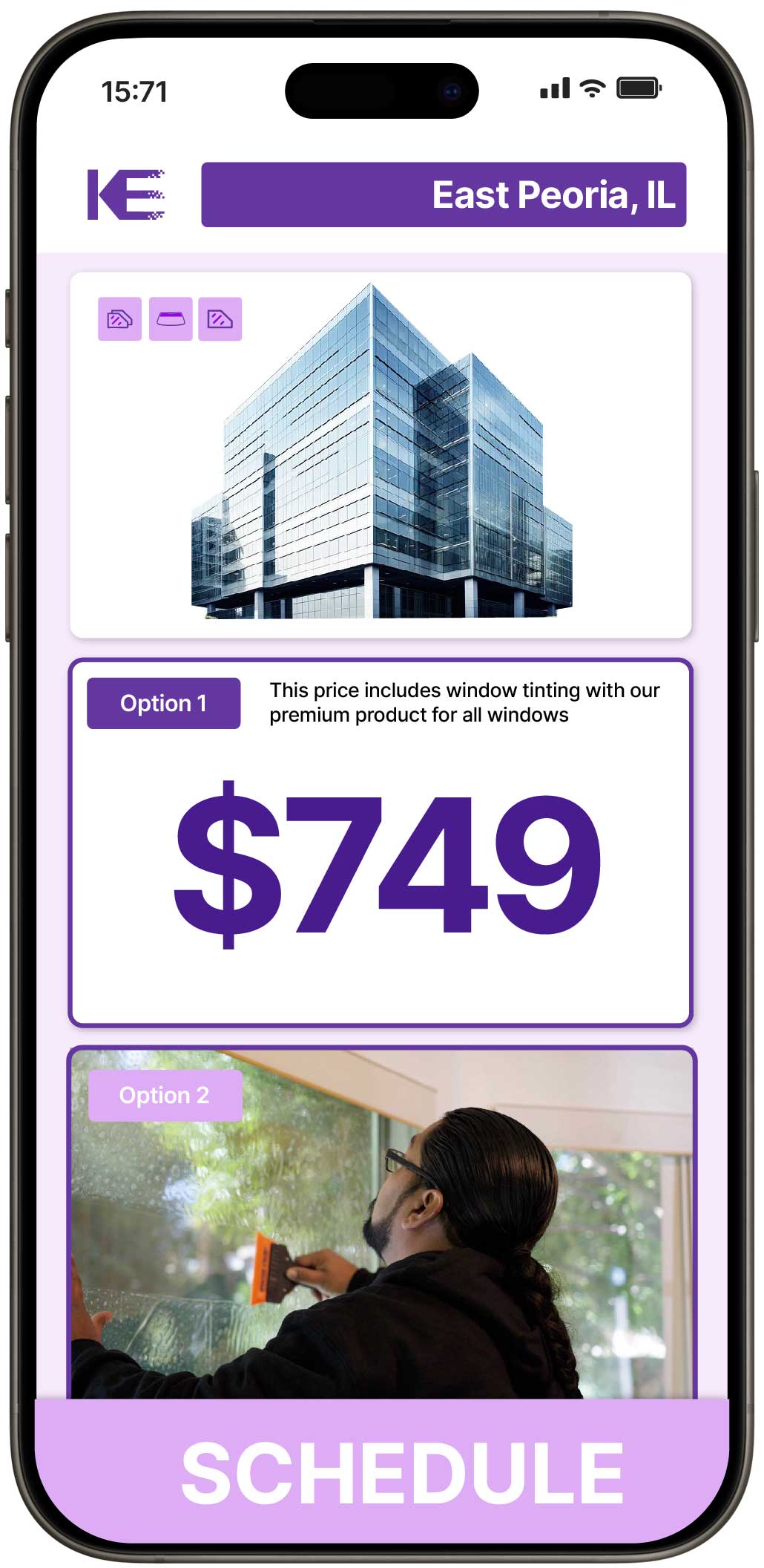 View Affordable Safety and Security Window Film Rates in East Peoria, Illinois