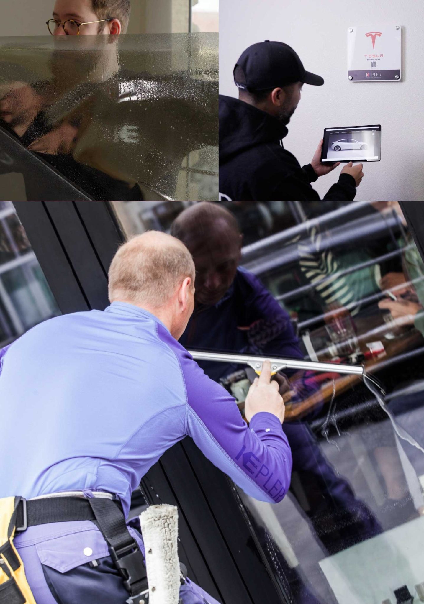 Kepler Expert Applying Anti-Graffiti Window Film to a Port Huron Shop Front