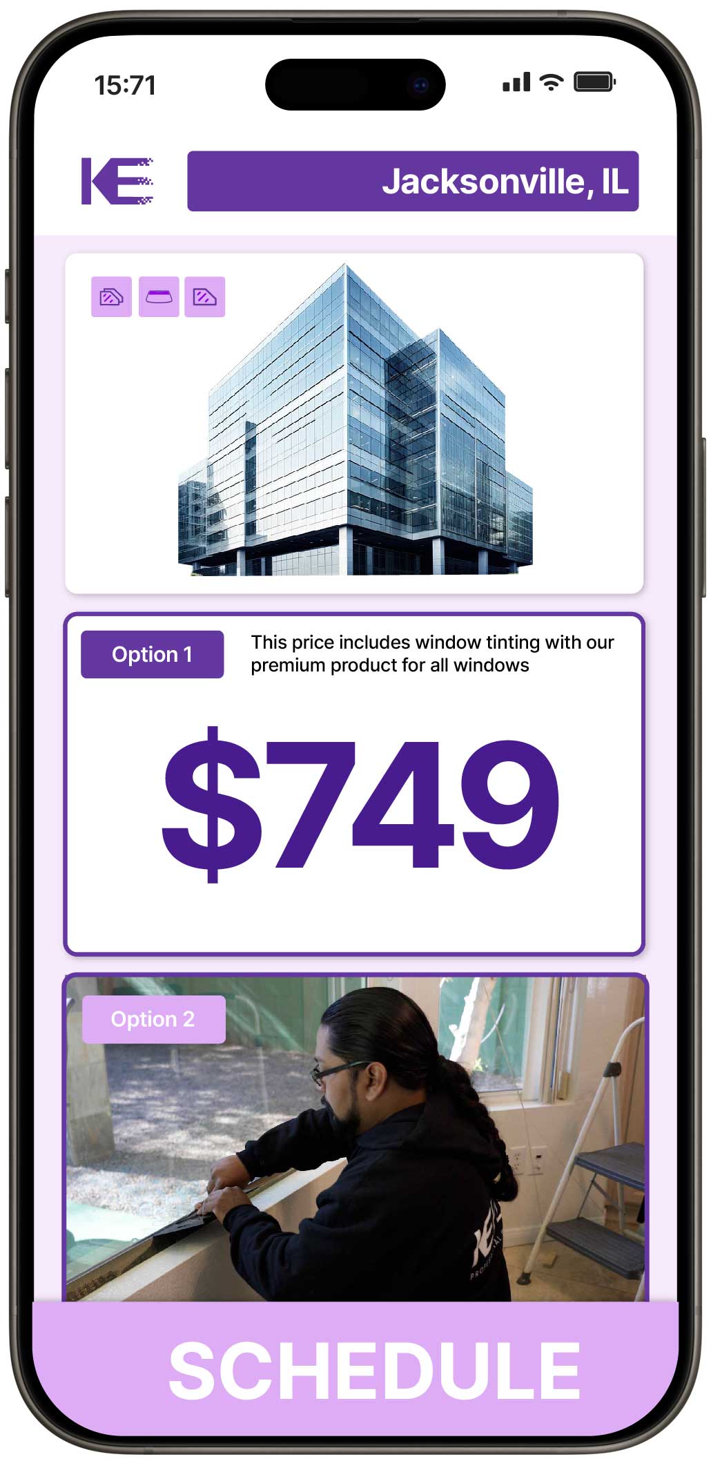 View Competitive Safety and Security Window Film Rates in Jacksonville, Illinois