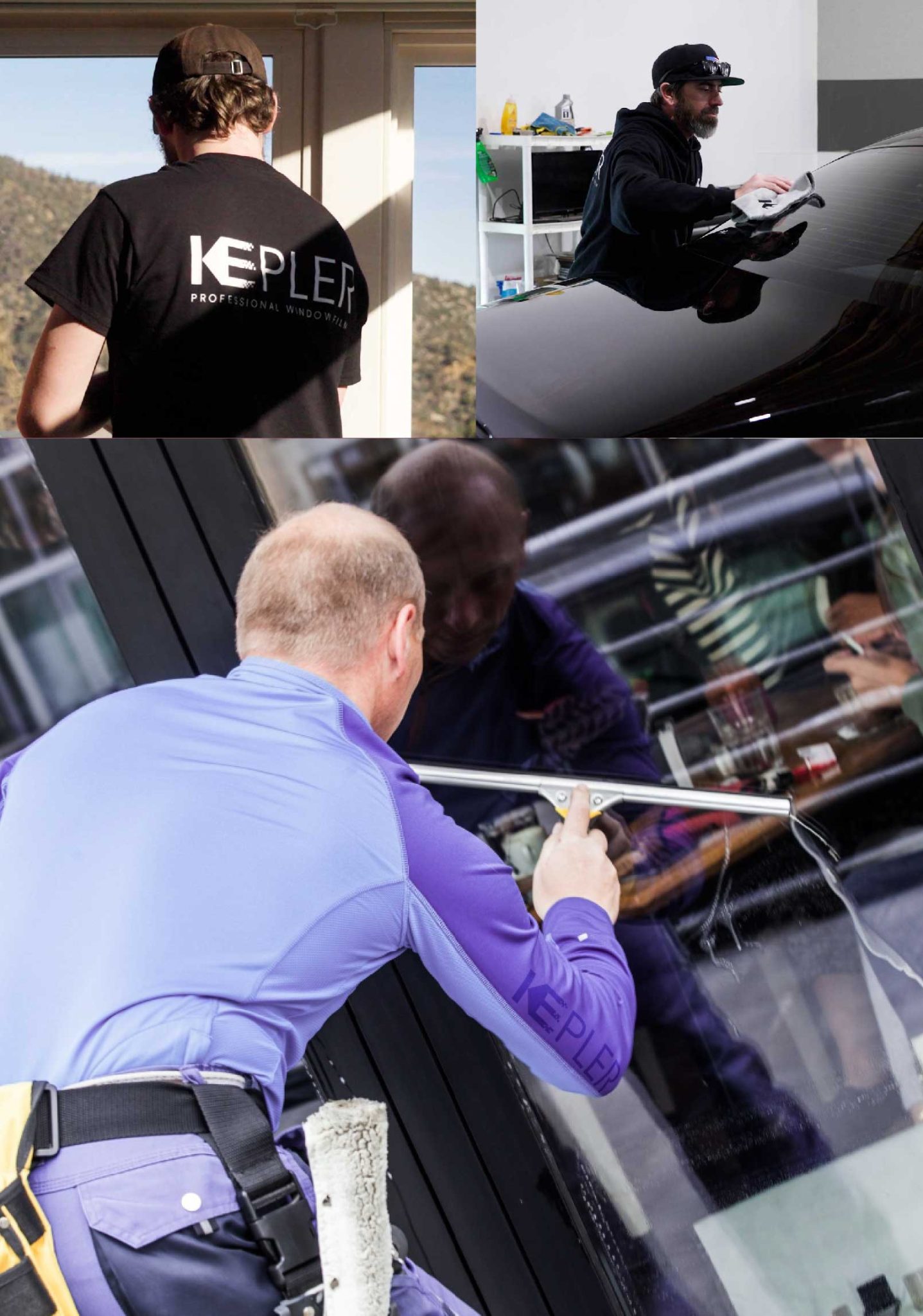 Kepler Professional Applying Anti-Graffiti Window Film to a Berkley Shop Front