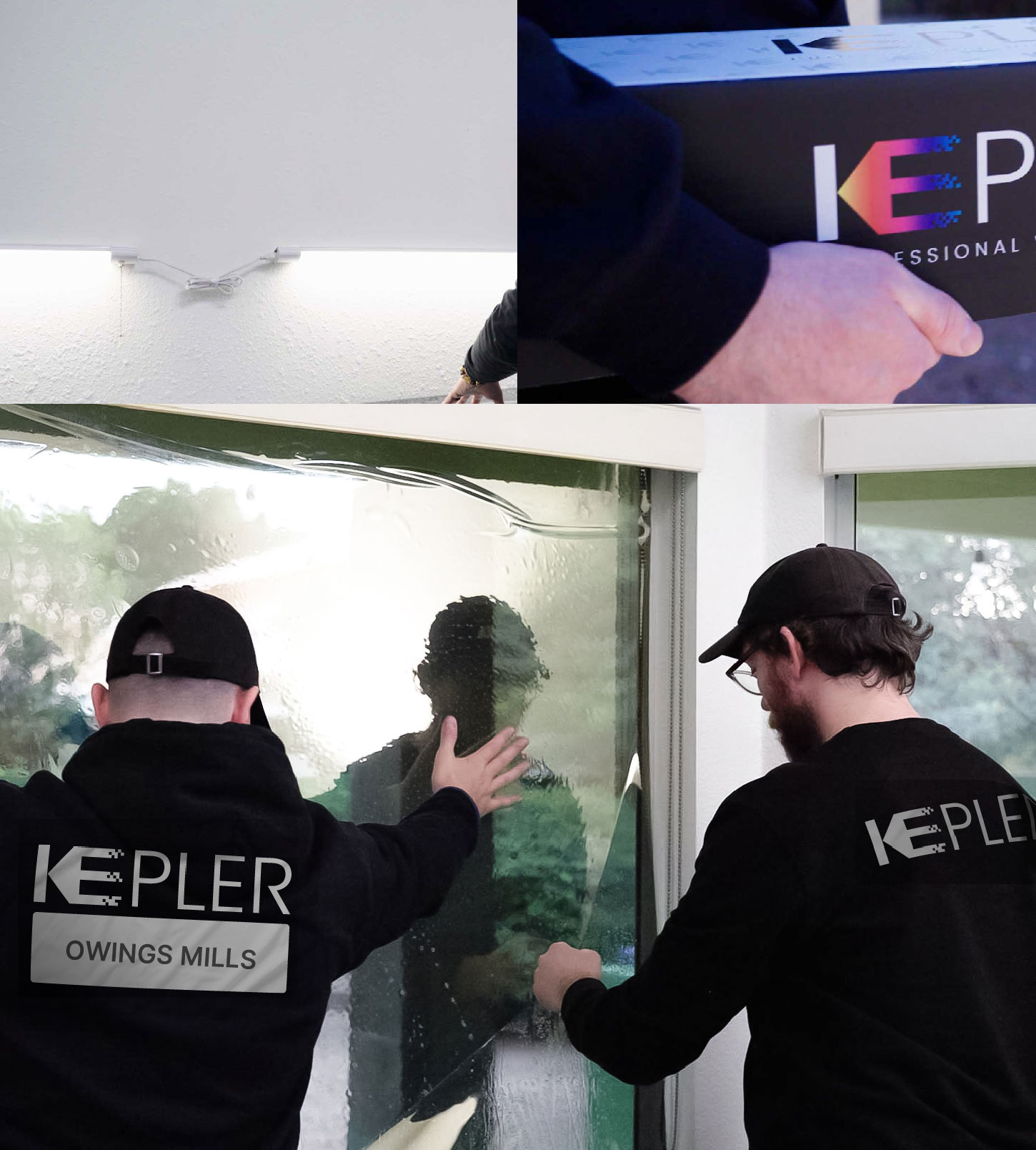 Kepler Technician Fitting Ceramic Window Tint to Home in Owings Mills