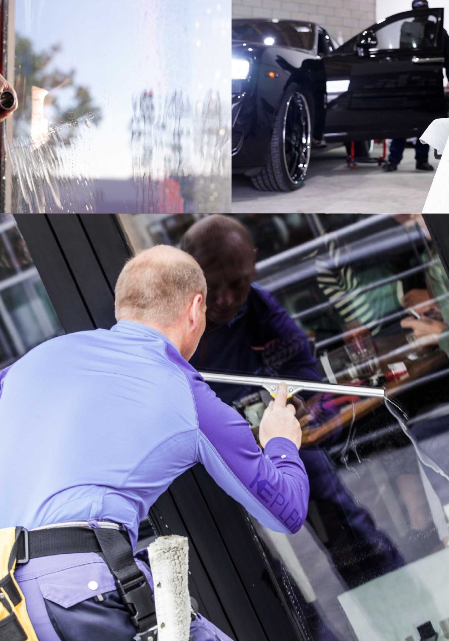 Kepler Skilled Applying Anti-Graffiti Window Film to a Ferndale Shop Front