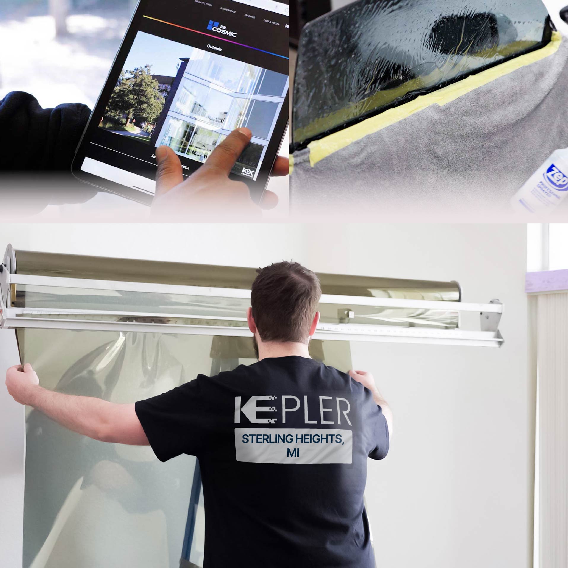 Kepler Specialist Installing Anti-Graffiti Film in Sterling Heights, Michigan