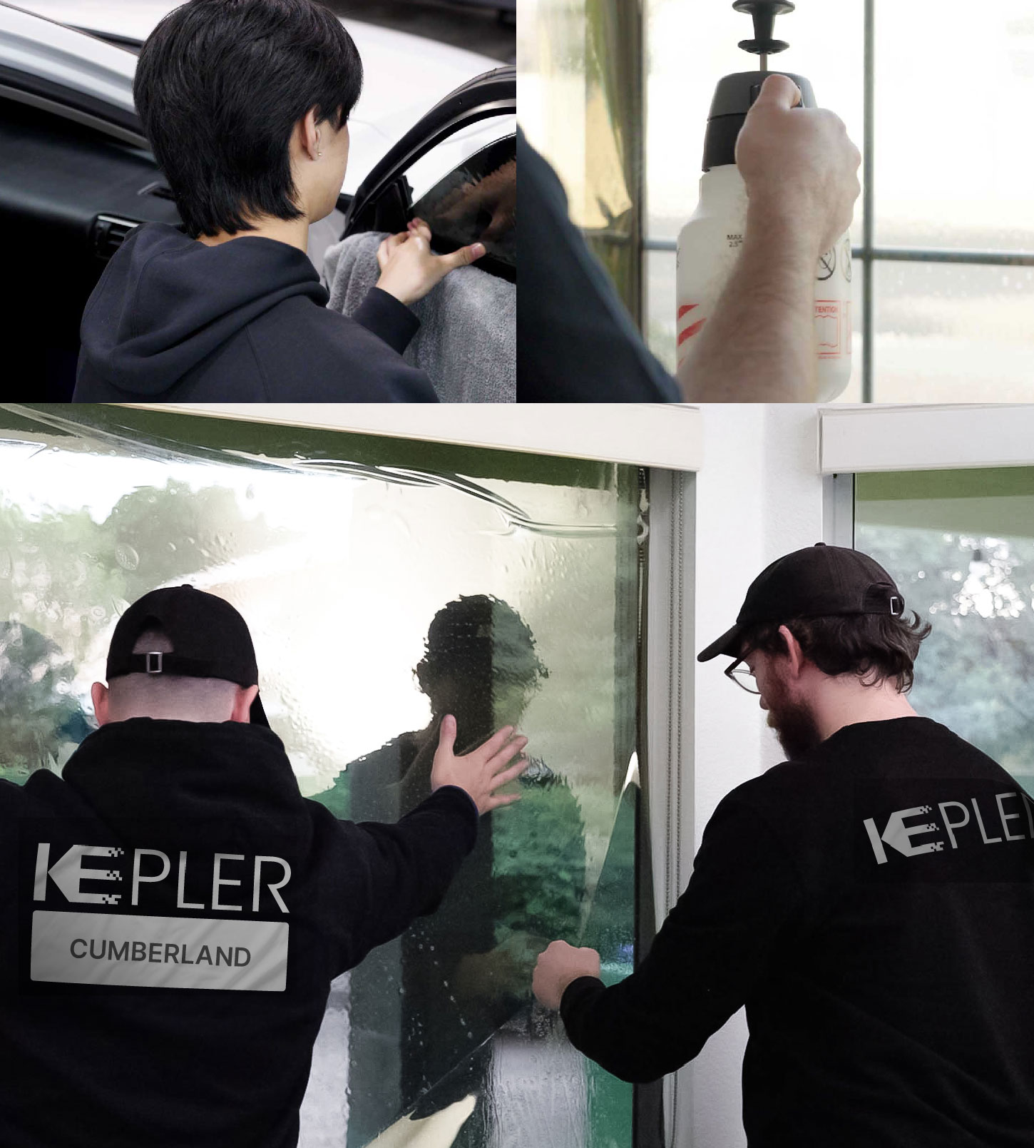 Kepler Technician Fitting Advanced Window Tint to Home in Cumberland