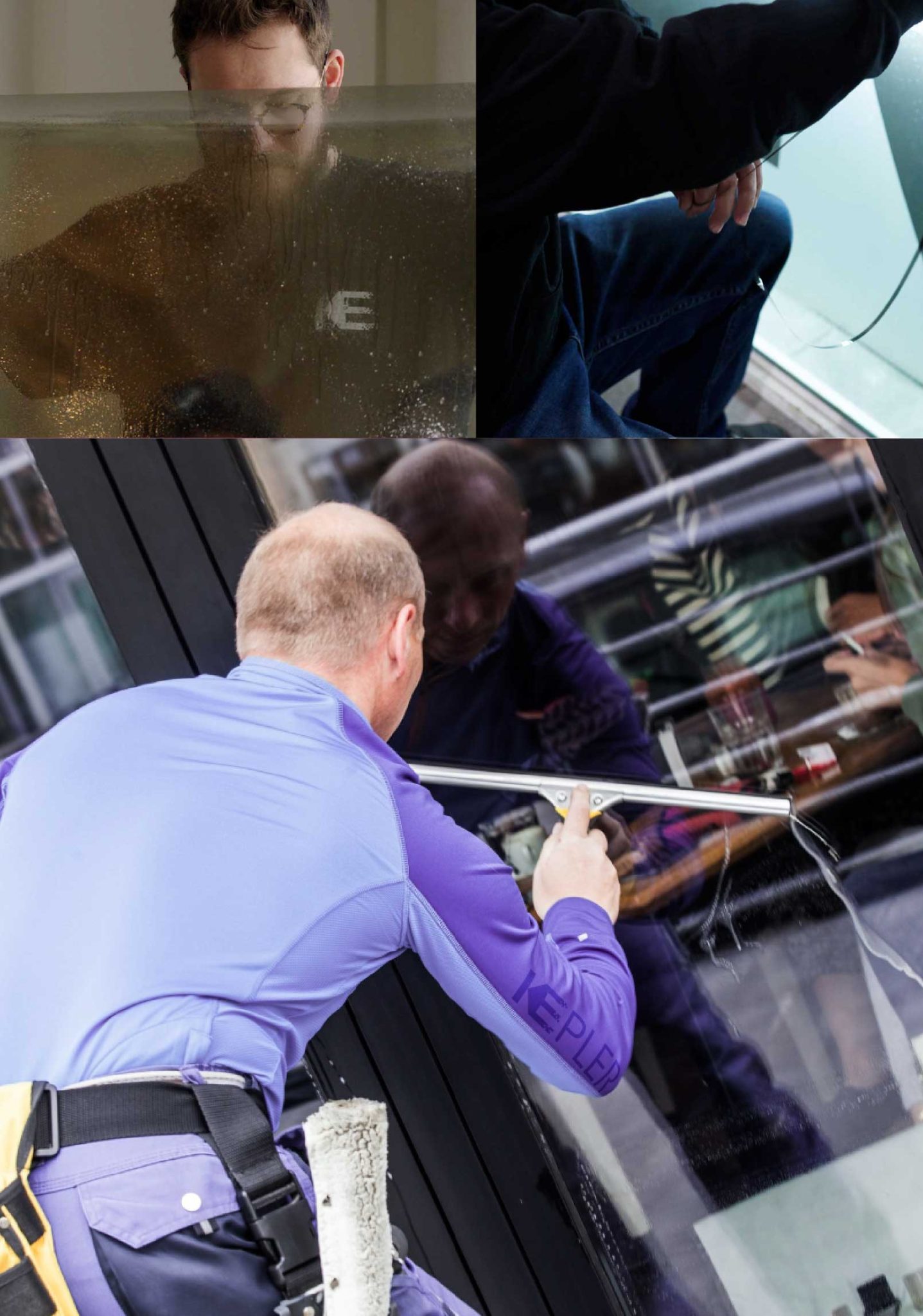 Kepler Expert Applying Anti-Graffiti Window Film to a Bay City Shop Front