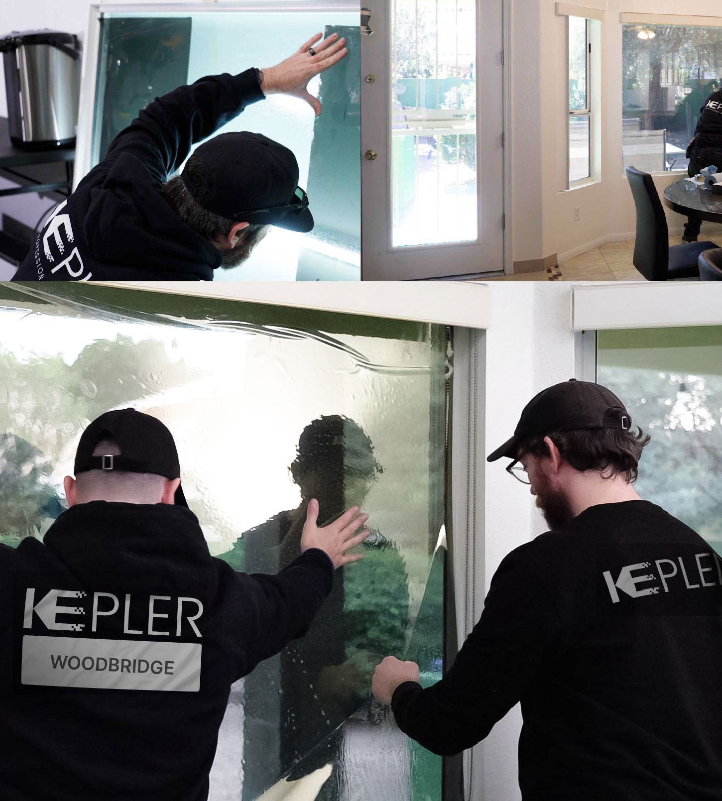 Kepler Technician Installing Advanced Window Tint to Home in Woodbridge