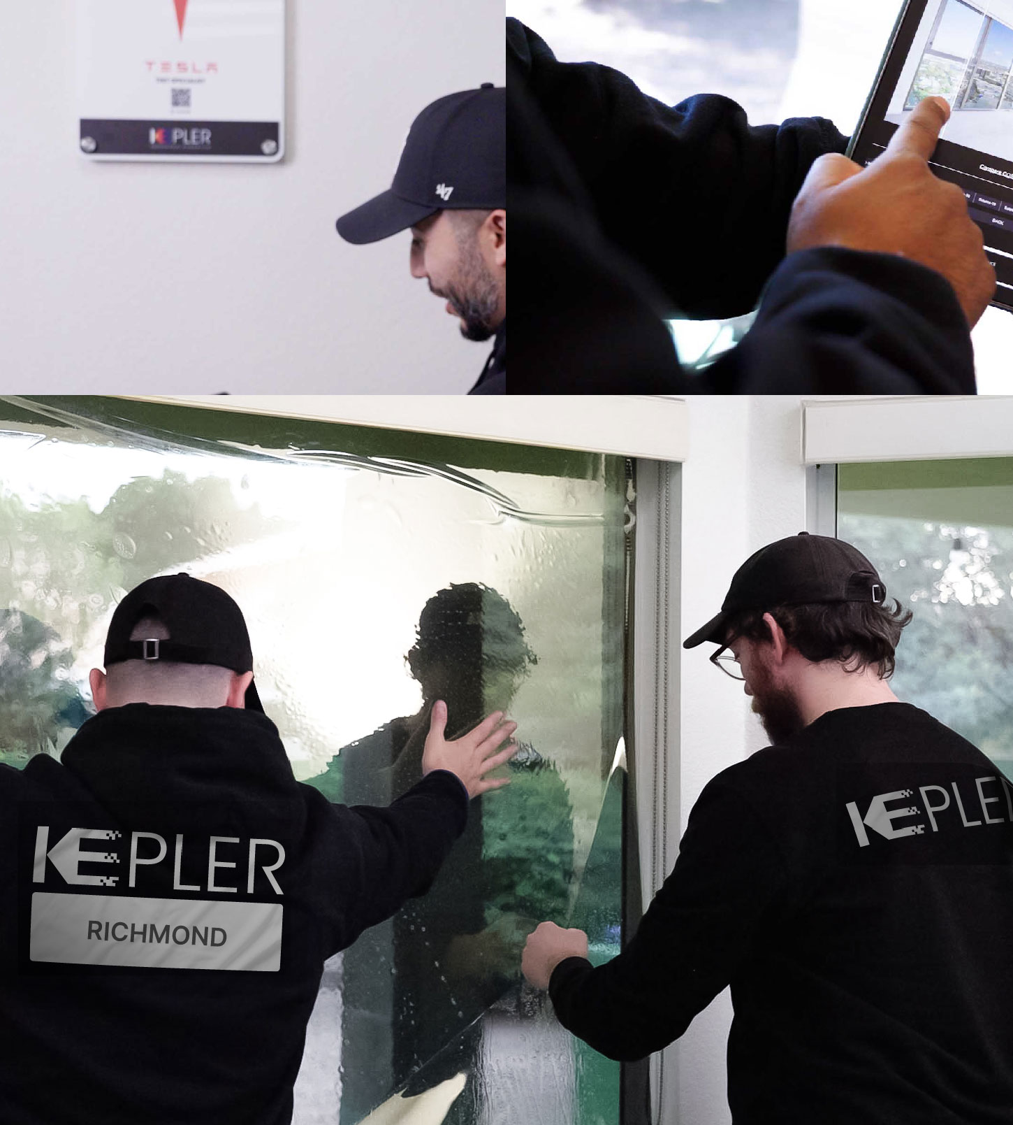 Kepler Technician Fitting Ceramic Window Tint to Home in Richmond