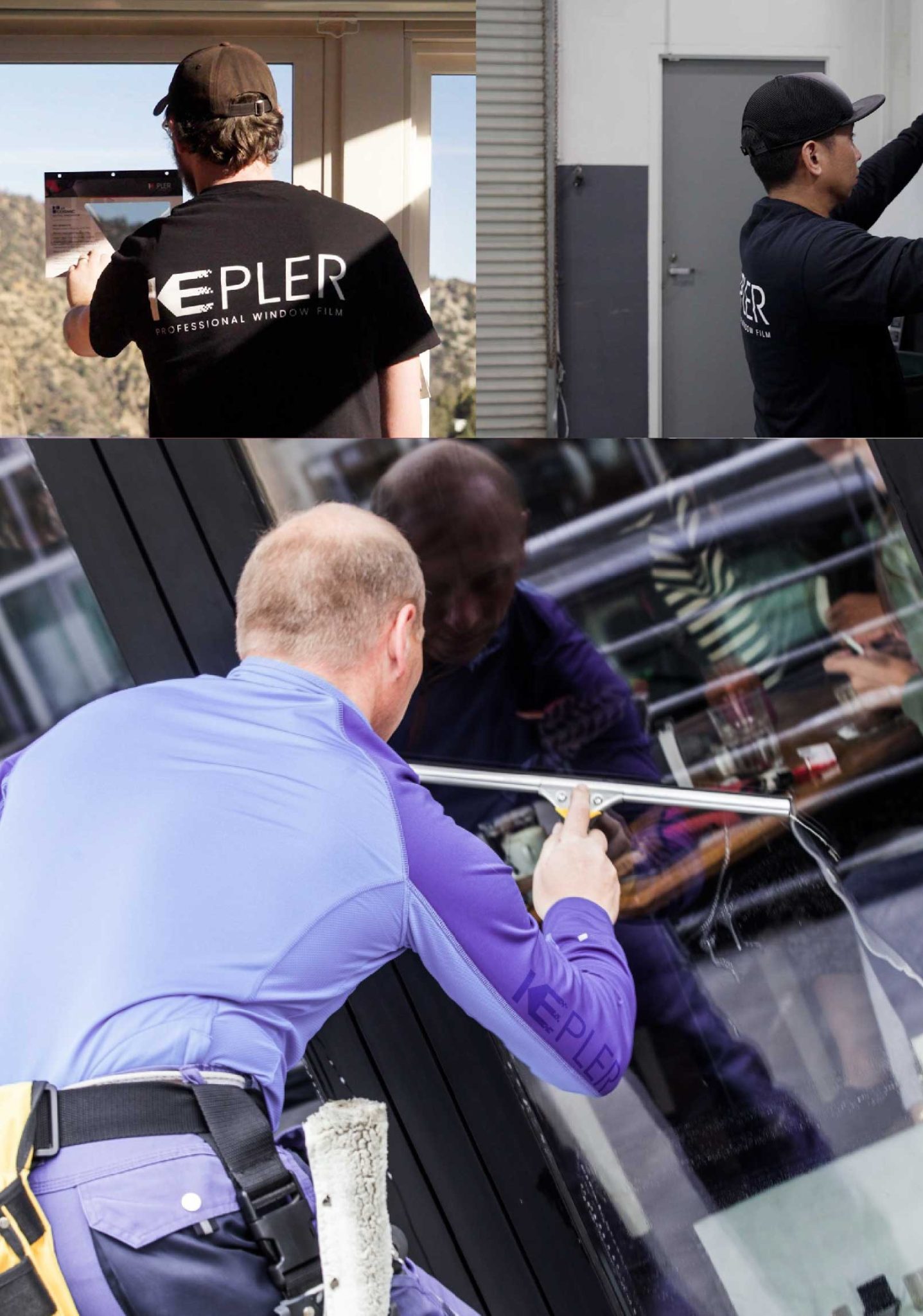 Kepler Skilled Applying Anti-Graffiti Window Film to a Waterloo Shop Front
