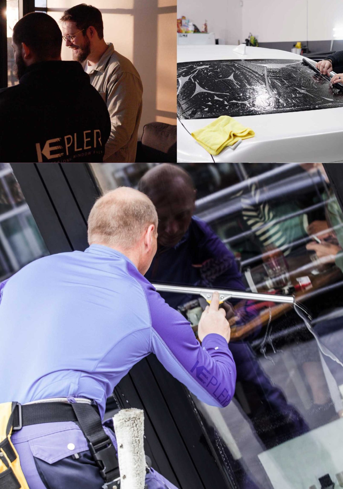 Kepler Expert Applying Anti-Graffiti Window Film to a Ottumwa Shop Front