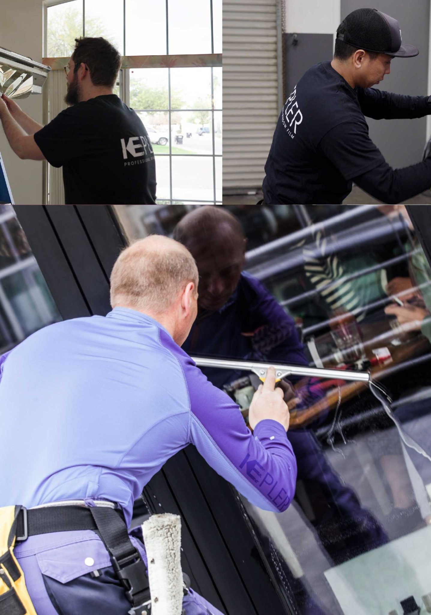 Kepler Expert Applying Anti-Graffiti Window Film to a Burlington Shop Front
