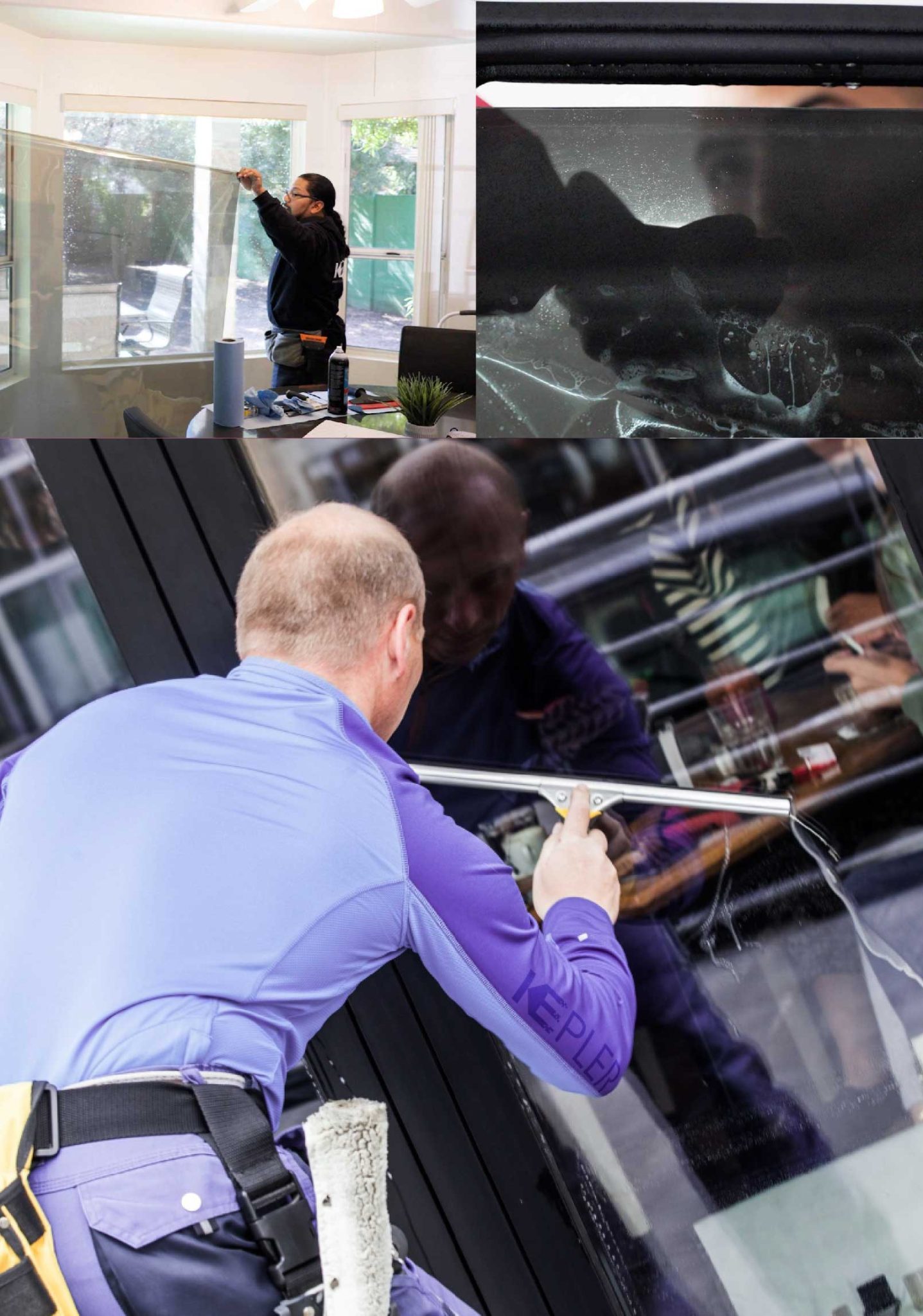 Kepler Expert Applying Anti-Graffiti Window Film to a Brookfield Shop Front