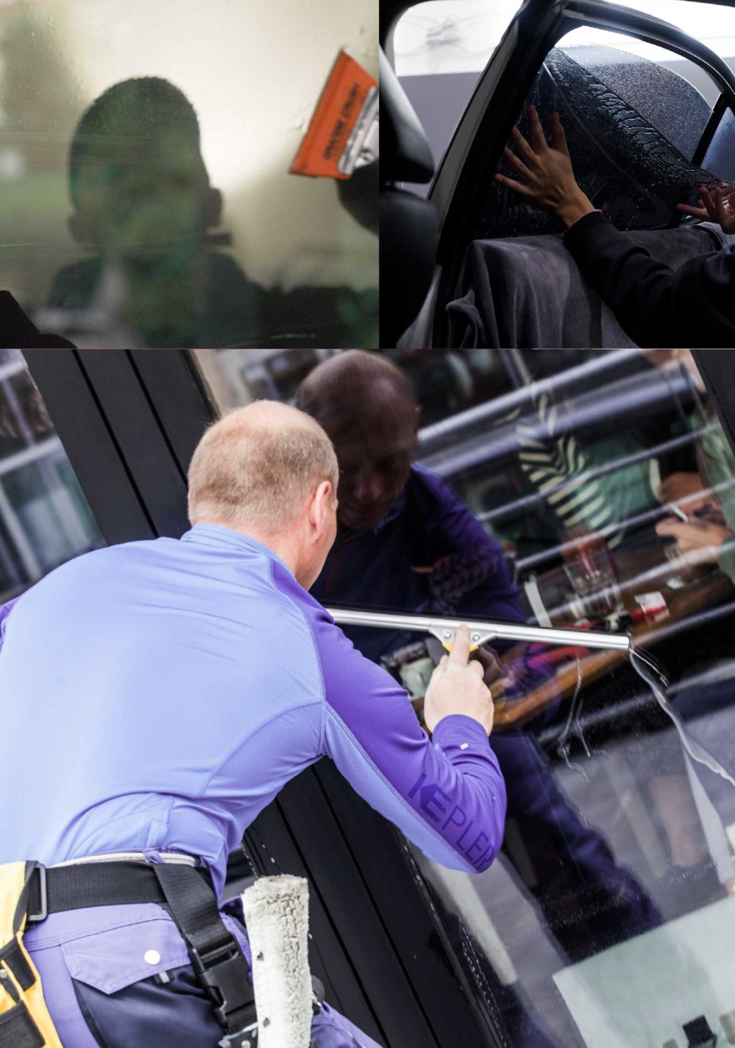 Kepler Professional Applying Anti-Graffiti Window Film to a Madison Shop Front