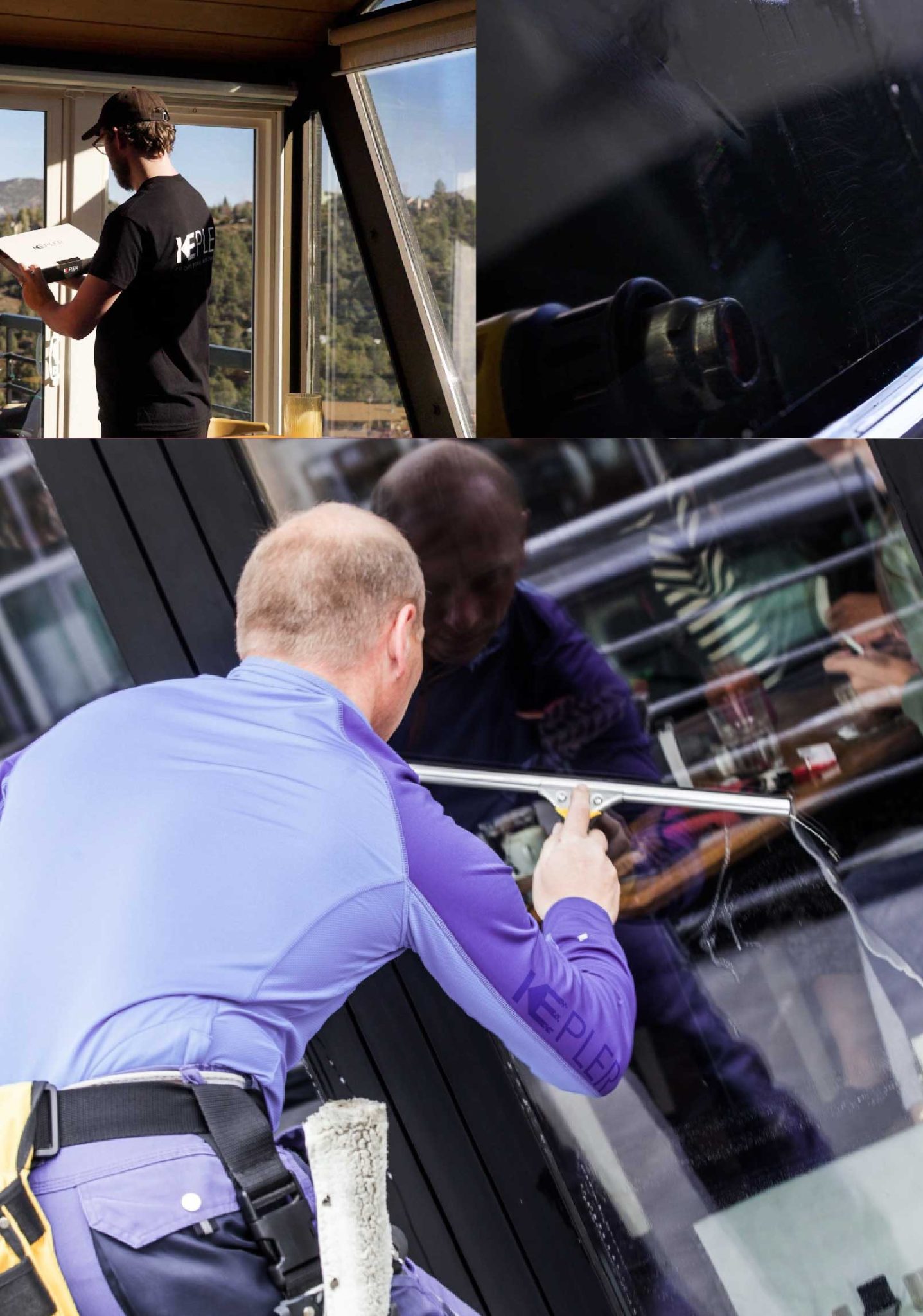 Kepler Professional Applying Anti-Graffiti Window Film to a River Falls Shop Front