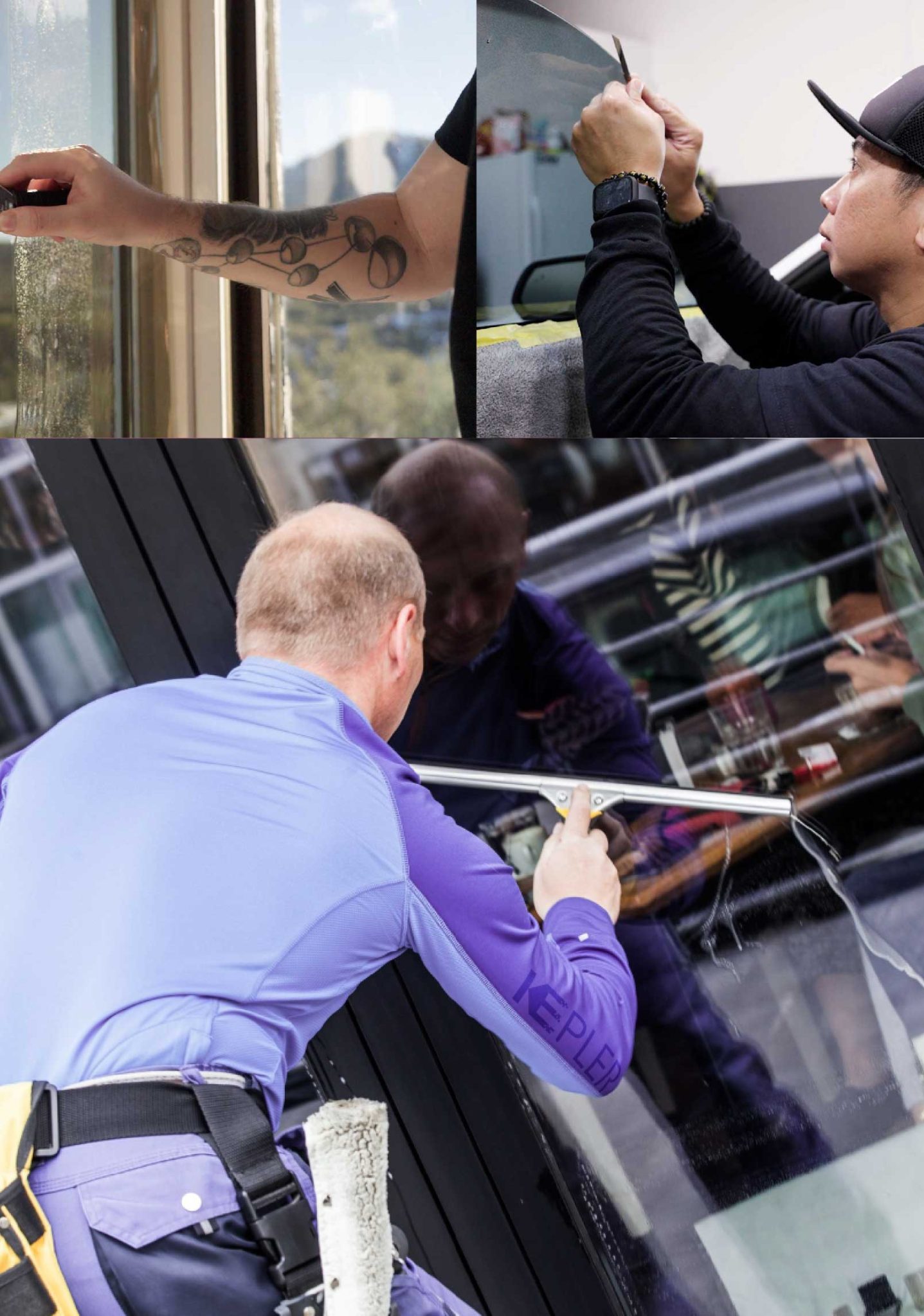 Kepler Expert Applying Anti-Graffiti Window Film to a Superior Shop Front