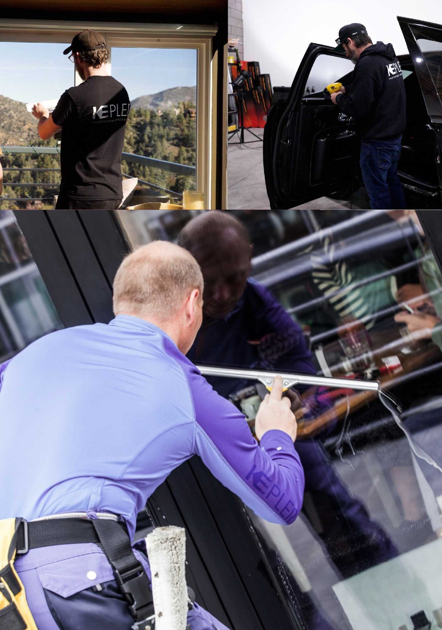 Kepler Professional Applying Anti-Graffiti Window Film to a Saint Paul Shop Front