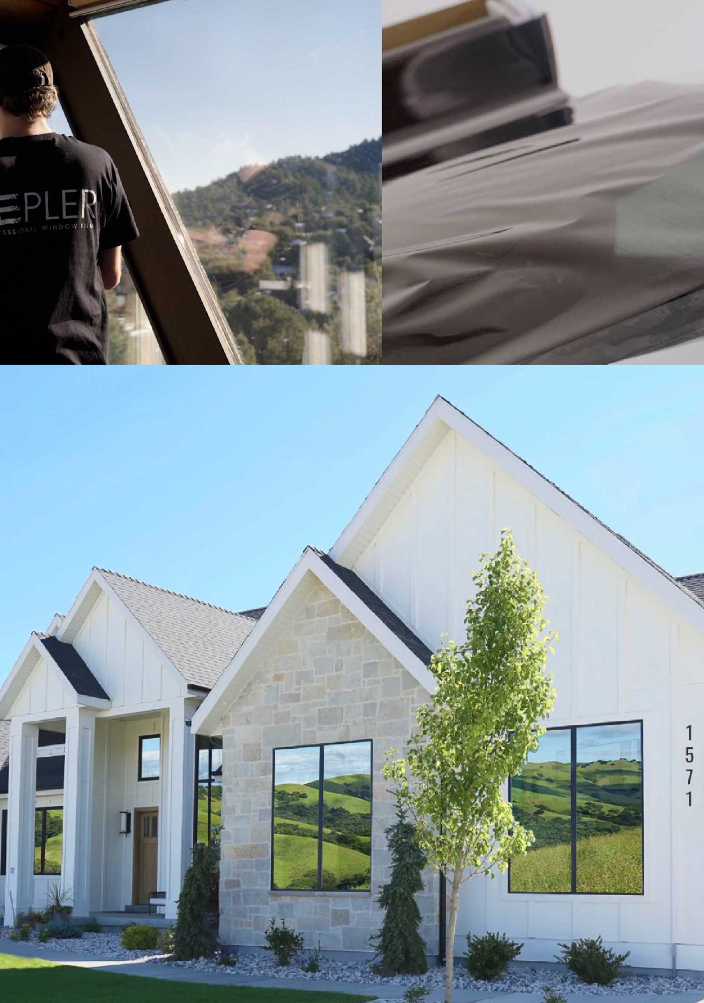 Kepler Technician Fitting Ceramic Window Tint to Tesla in Columbia