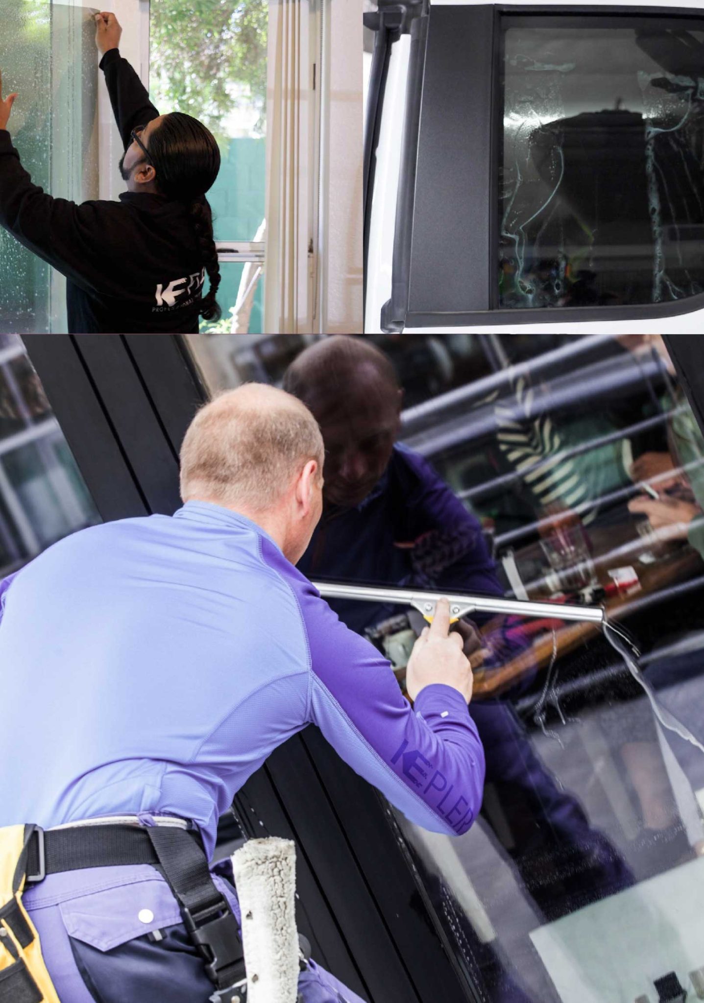 Kepler Professional Applying Anti-Graffiti Window Film to a Buffalo Shop Front