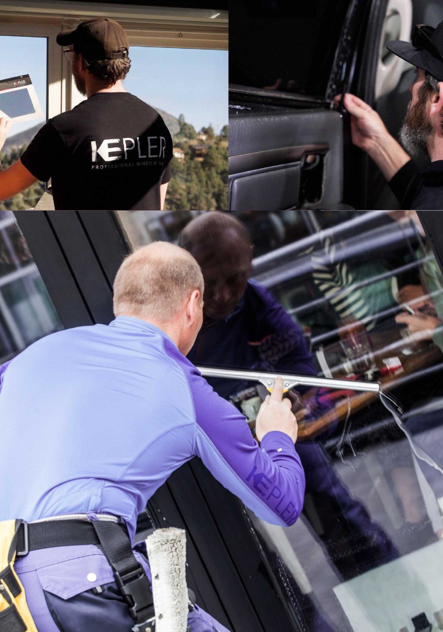 Kepler Professional Applying Anti-Graffiti Window Film to a Elk River Shop Front