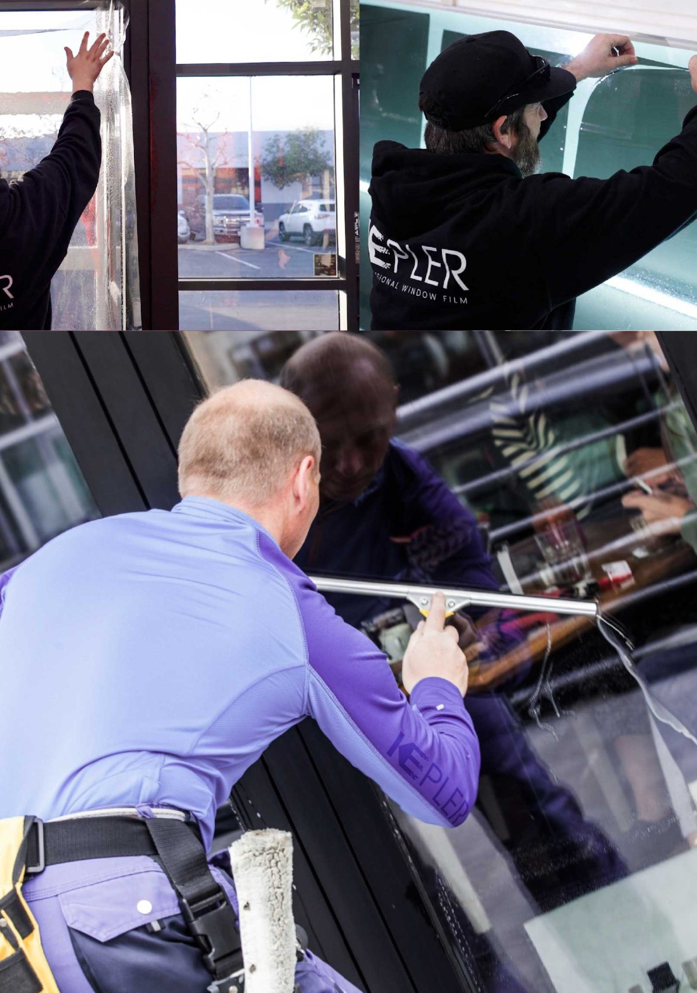 Kepler Professional Applying Anti-Graffiti Window Film to a Saint Cloud Shop Front