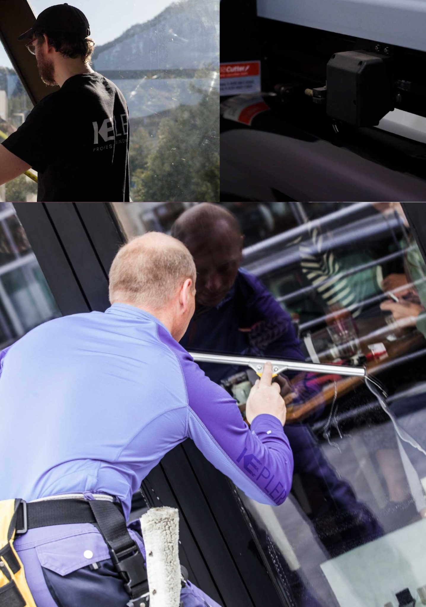 Kepler Expert Applying Anti-Graffiti Window Film to a Fargo Shop Front