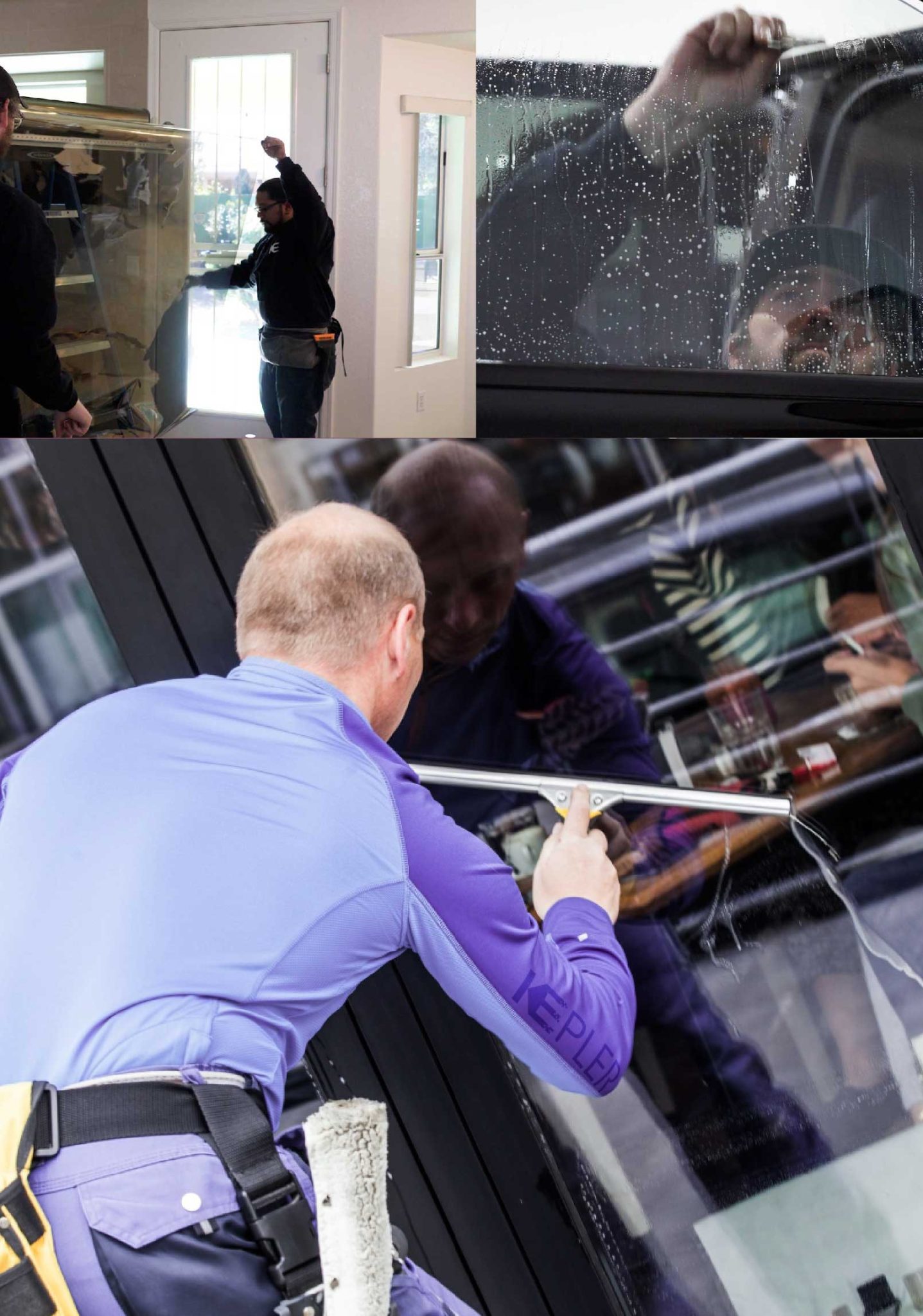 Kepler Expert Applying Anti-Graffiti Window Film to a Helena Shop Front