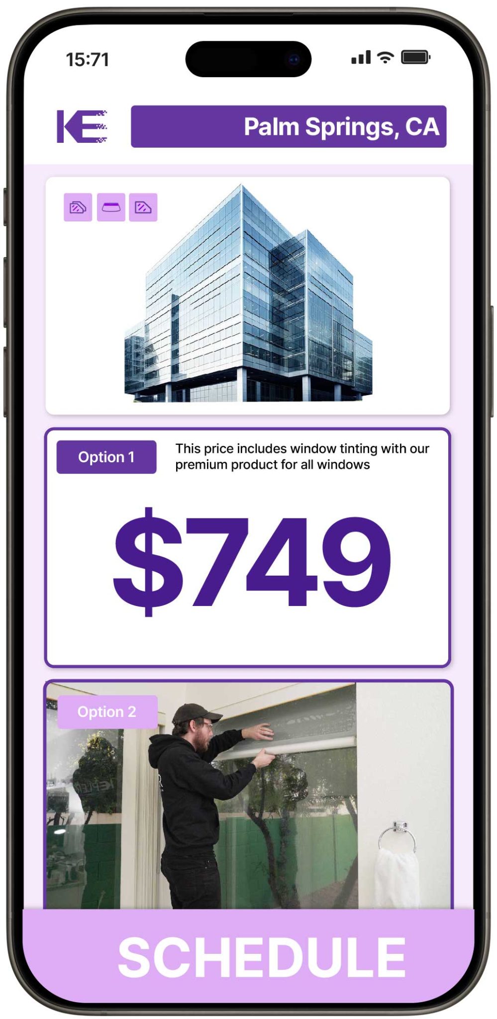 View Affordable Commercial Window Tinting Costs in Palm Springs, California
