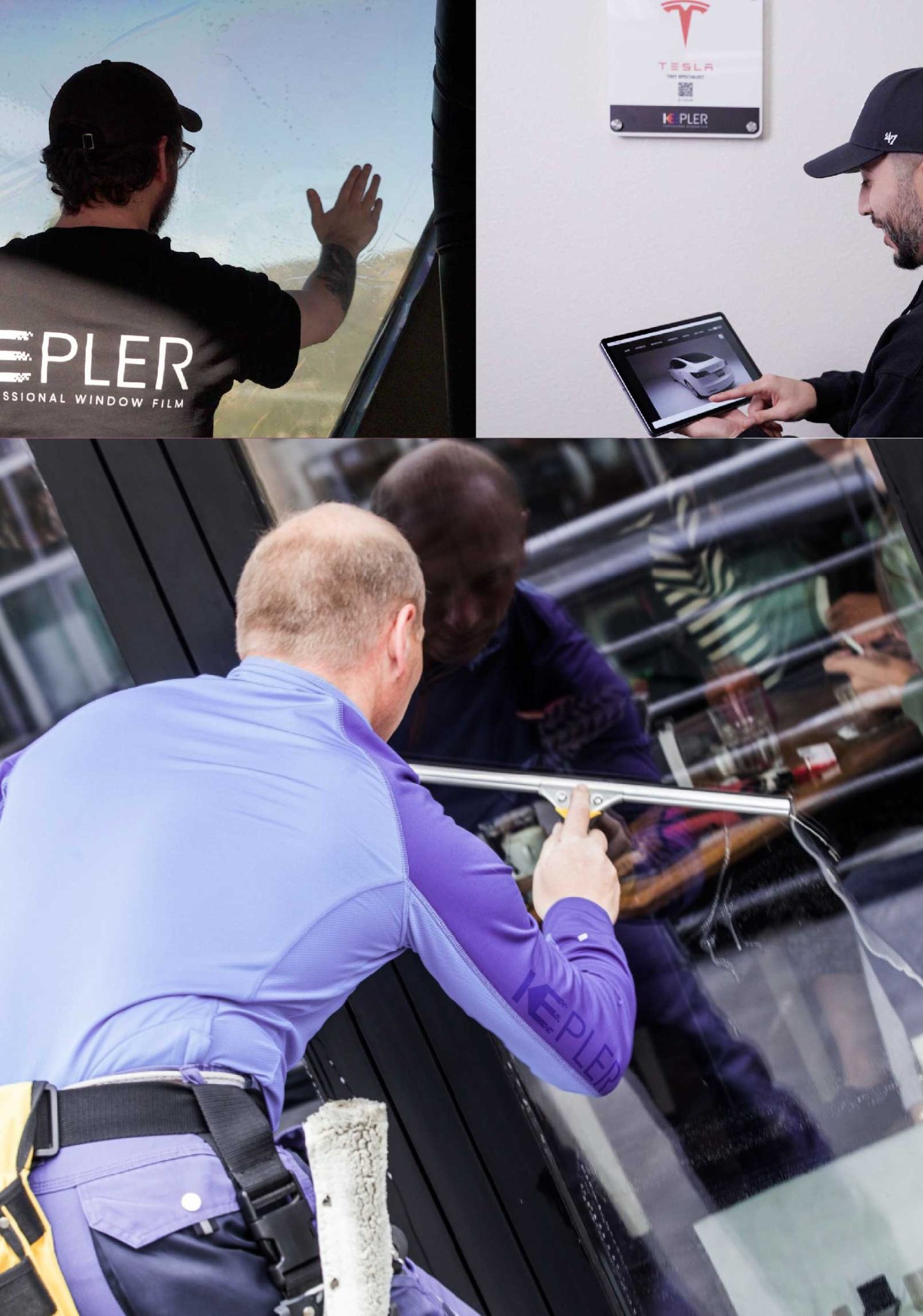 Kepler Skilled Applying Anti-Graffiti Window Film to a Butte Shop Front