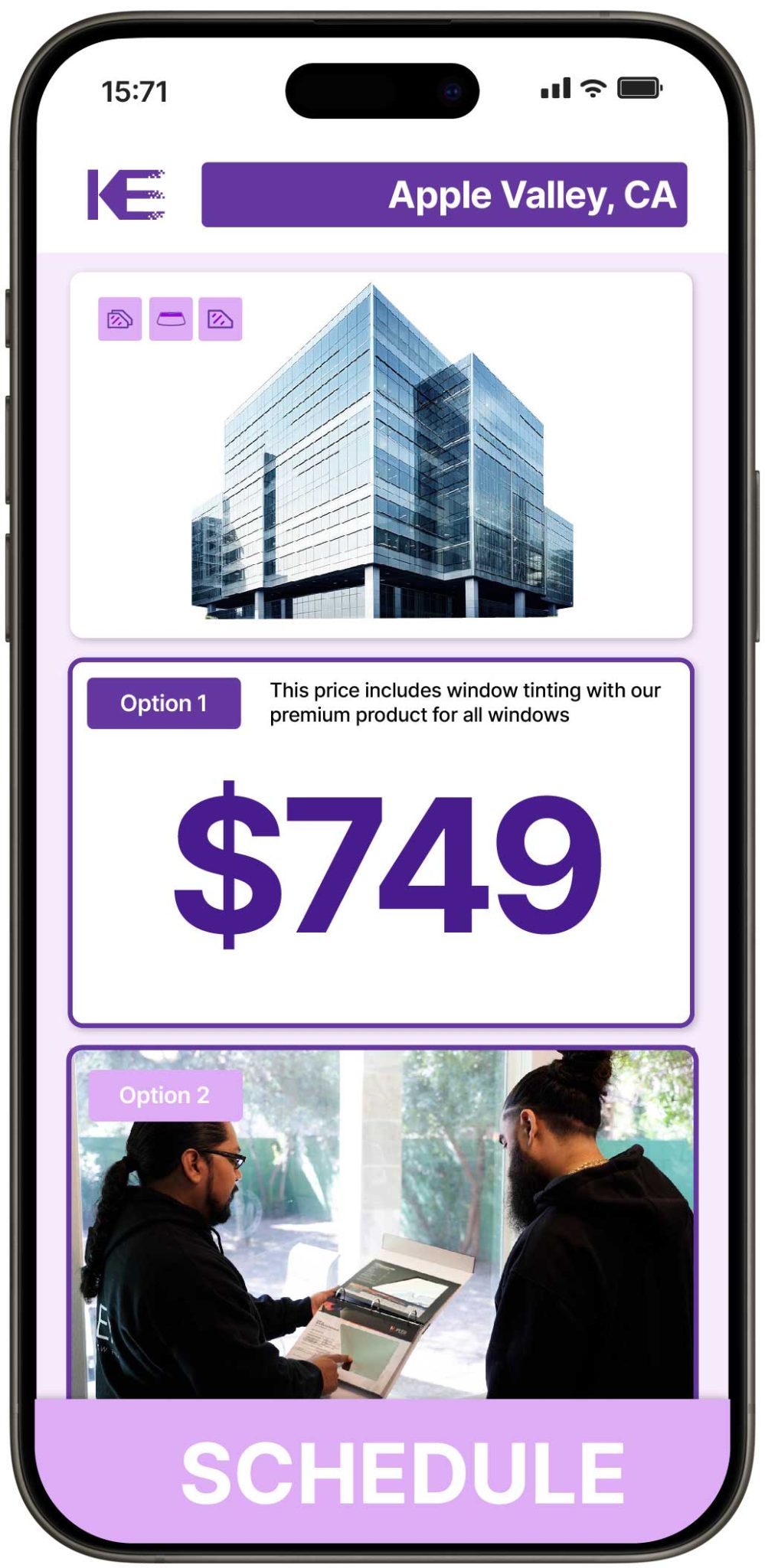 View Affordable Commercial Window Tinting Rates in Apple Valley, California