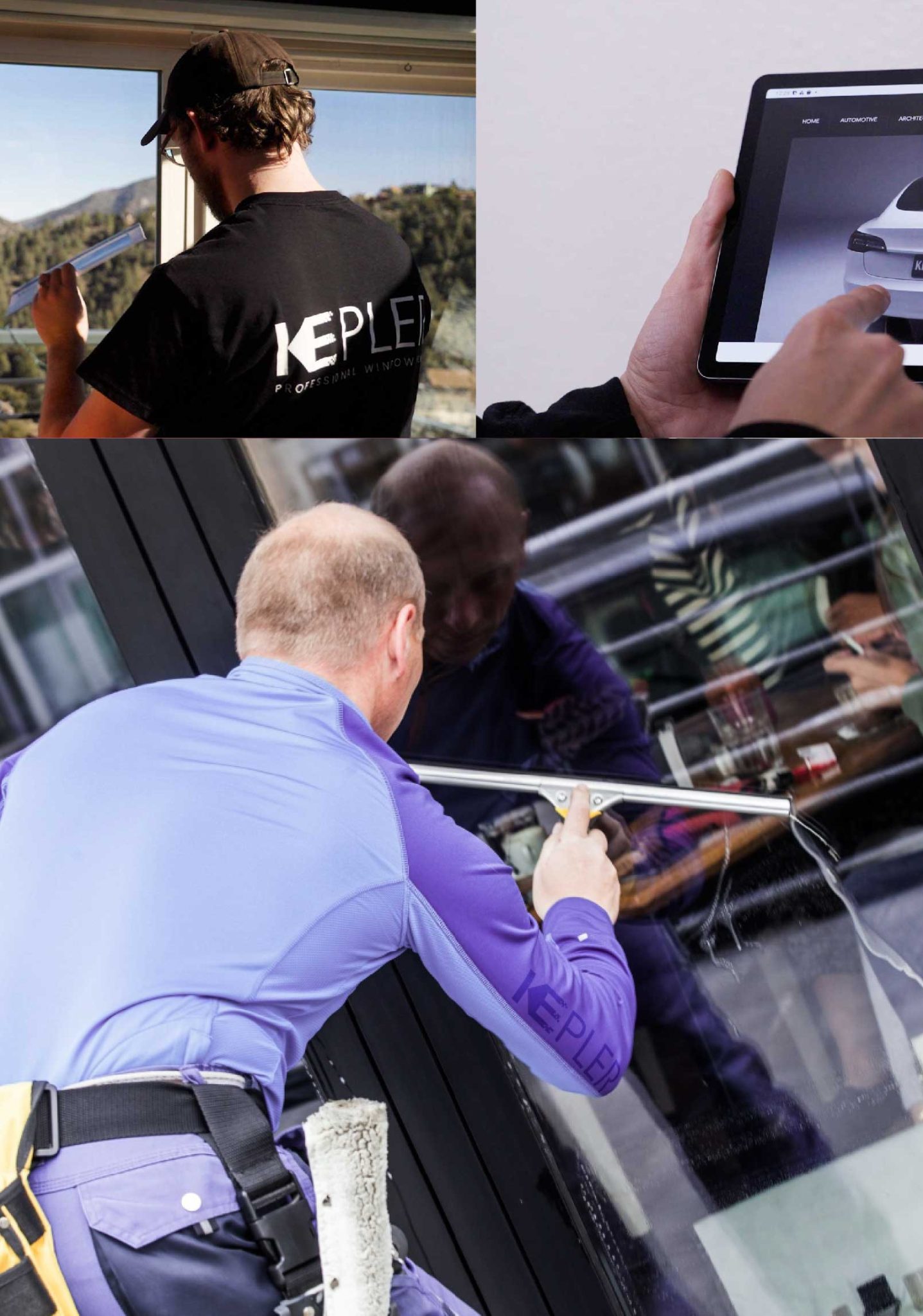 Kepler Professional Applying Anti-Graffiti Window Film to a McHenry Shop Front