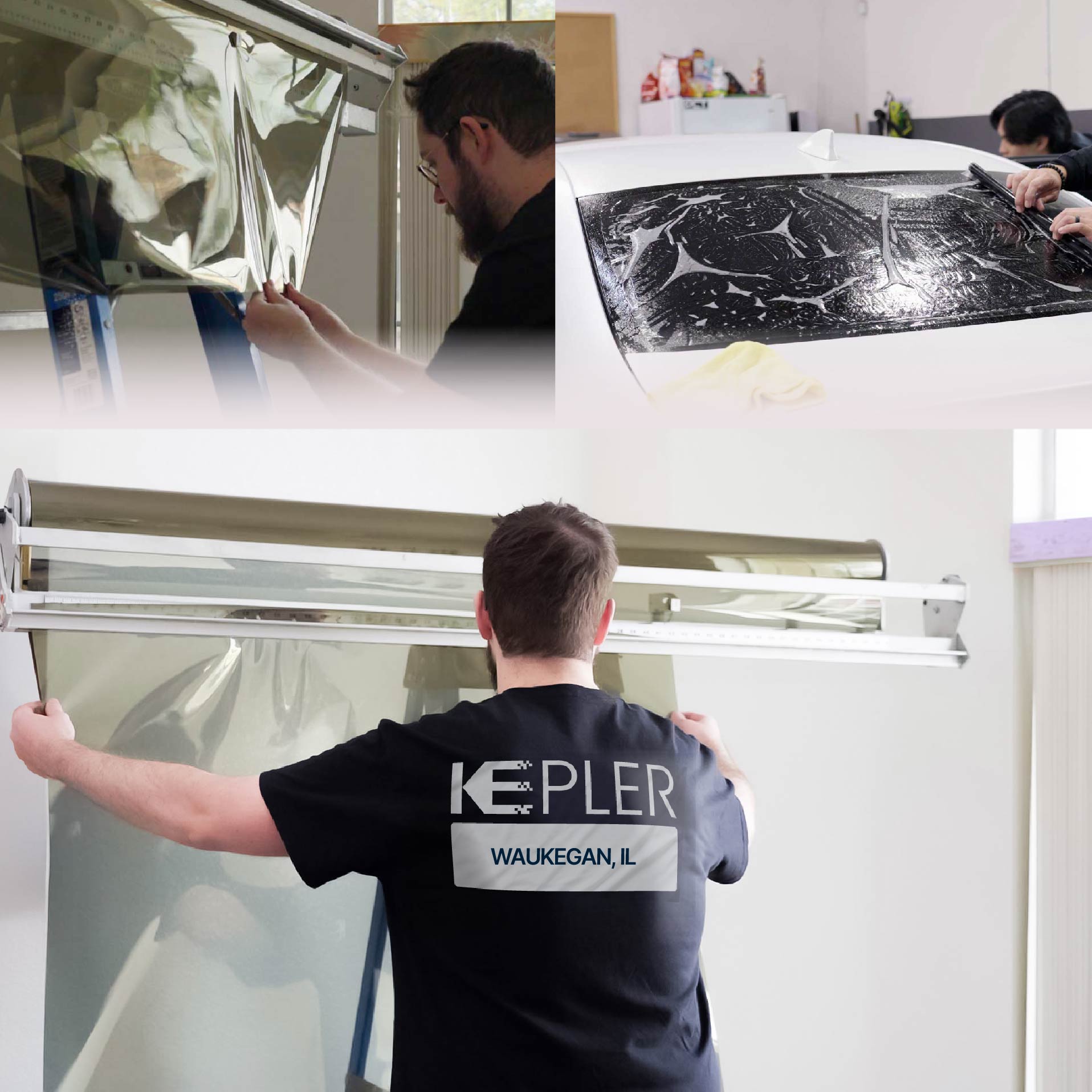 Kepler Specialist Installing Anti-Graffiti Film in Waukegan, Illinois