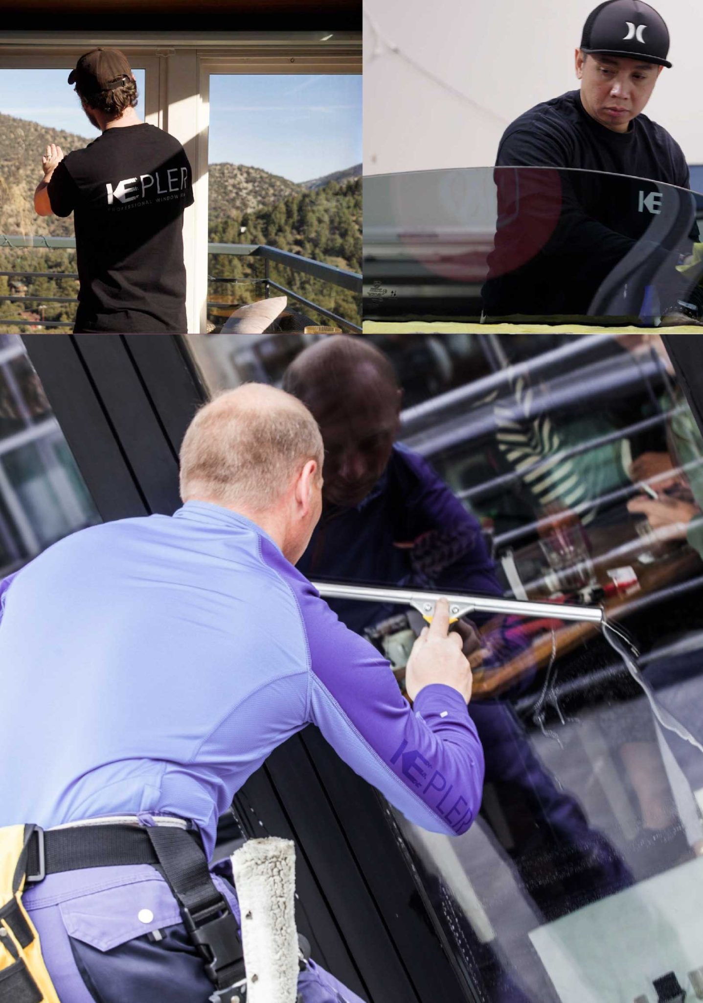 Kepler Professional Applying Anti-Graffiti Window Film to a Wheeling Shop Front