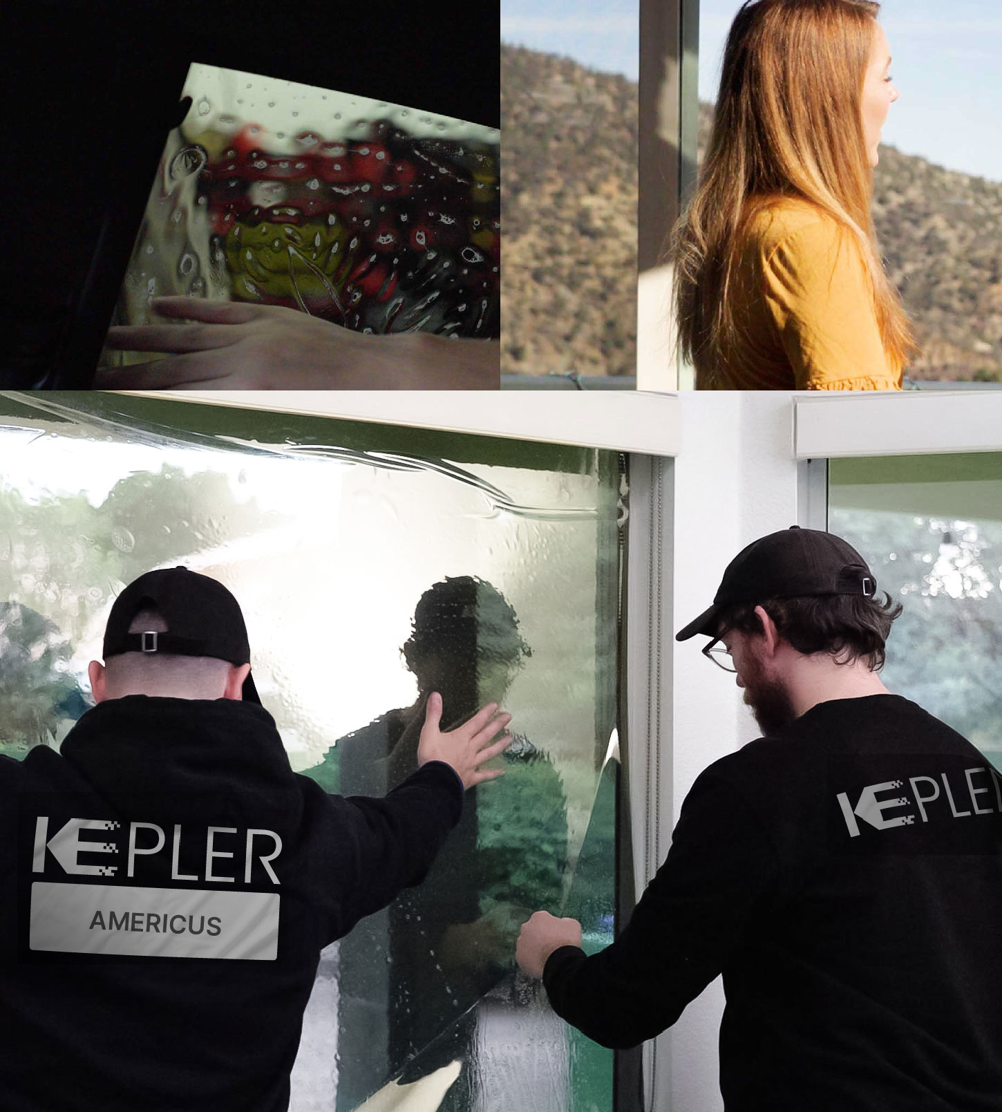 Kepler Technician Fitting Ceramic Window Tint to Home in Americus