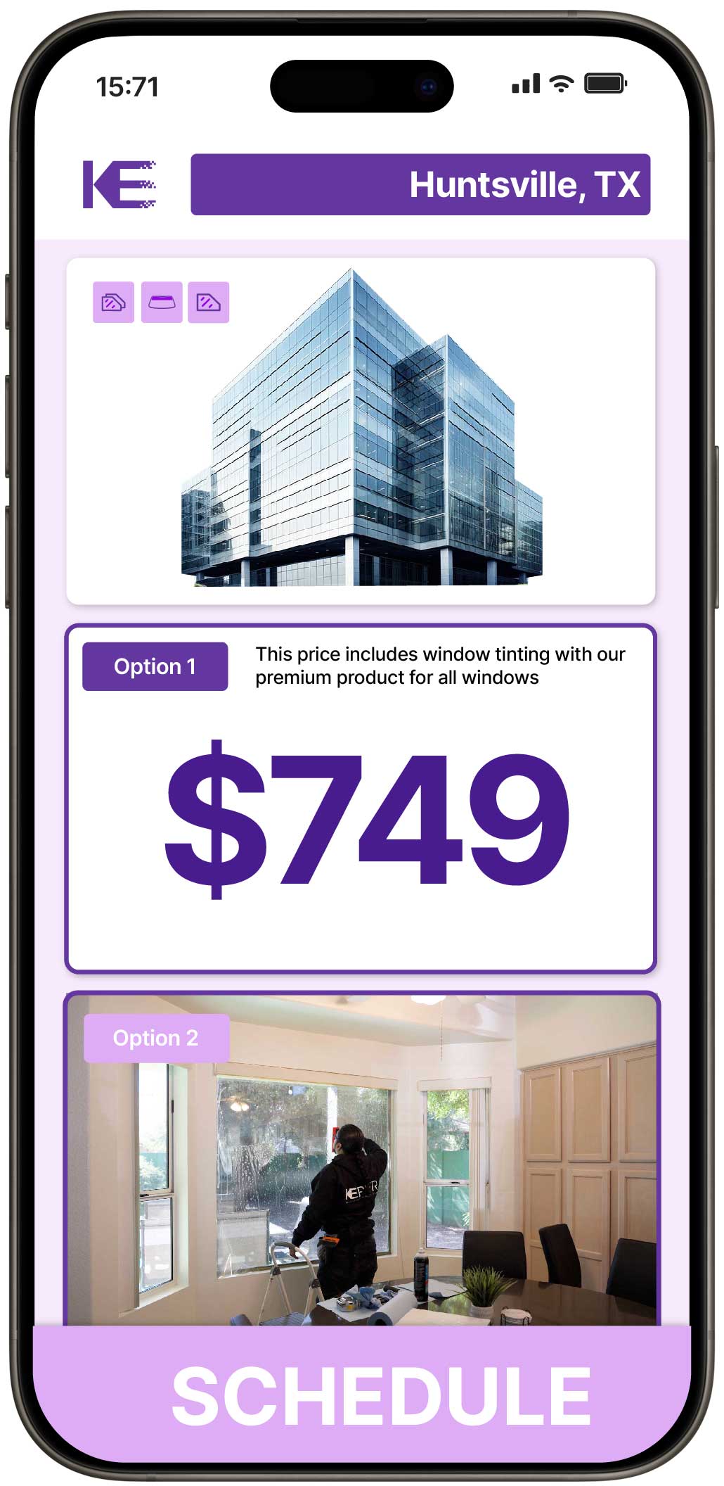 View Competitive Safety and Security Window Film Costs in Huntsville, Texas