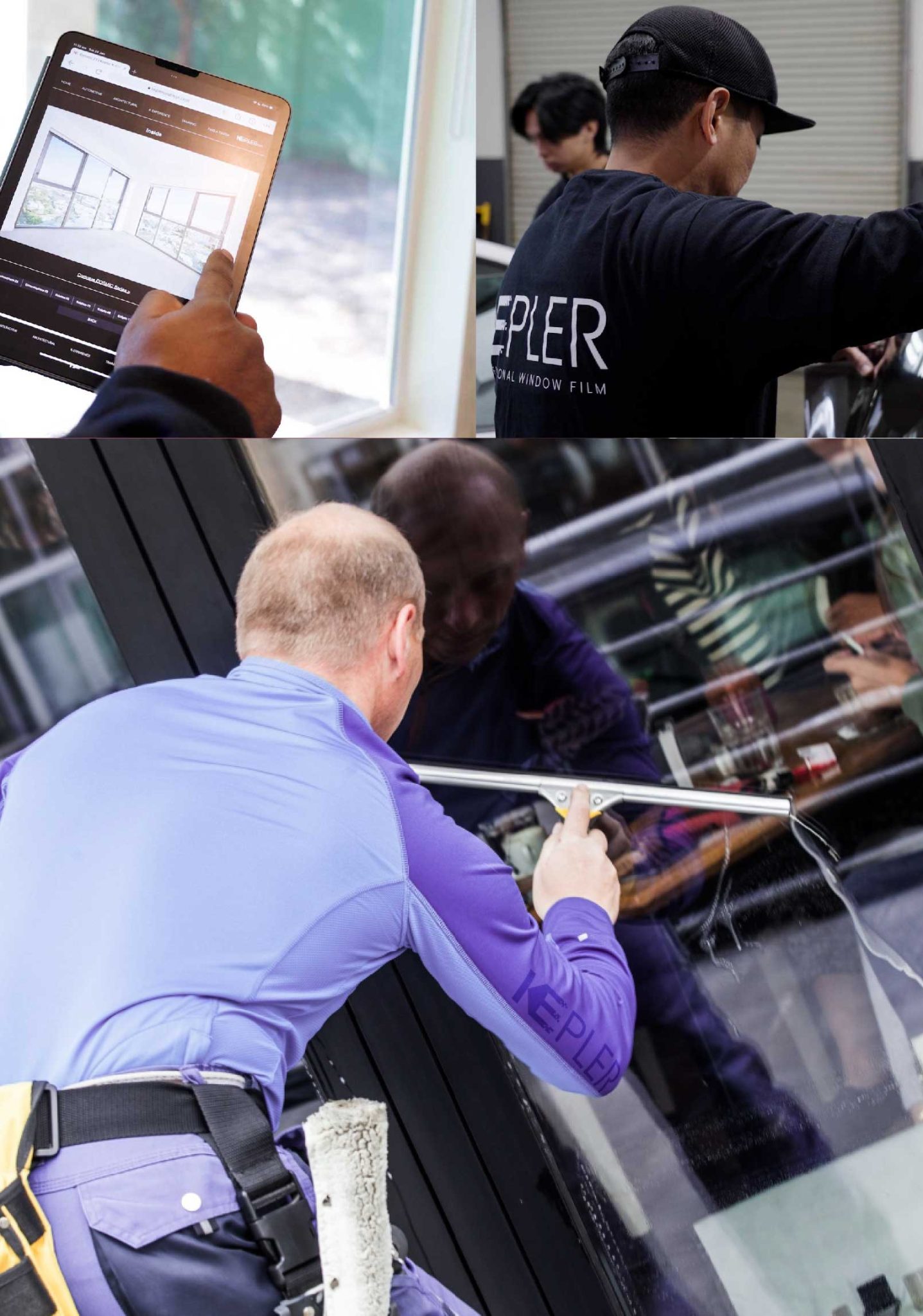 Kepler Professional Applying Anti-Graffiti Window Film to a Bartlett Shop Front