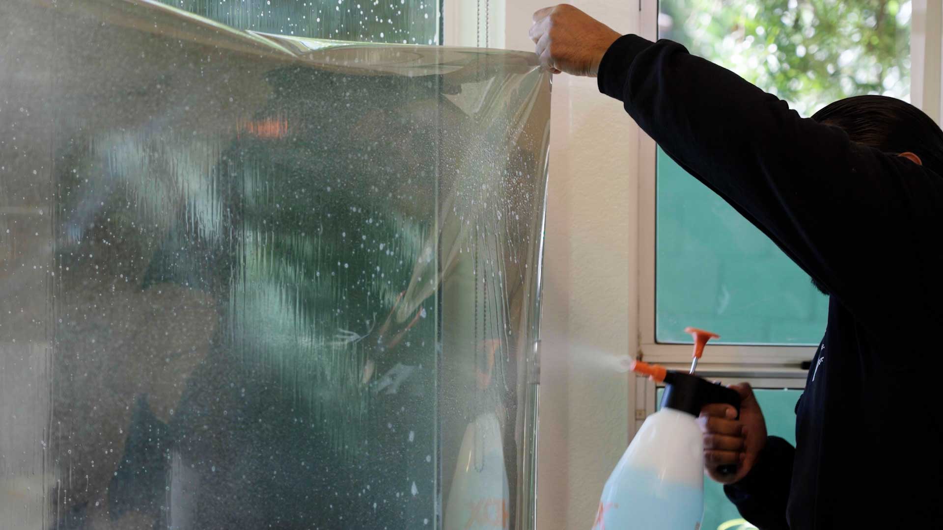 Expert Commercial Glass Film Preparation in Garden Grove