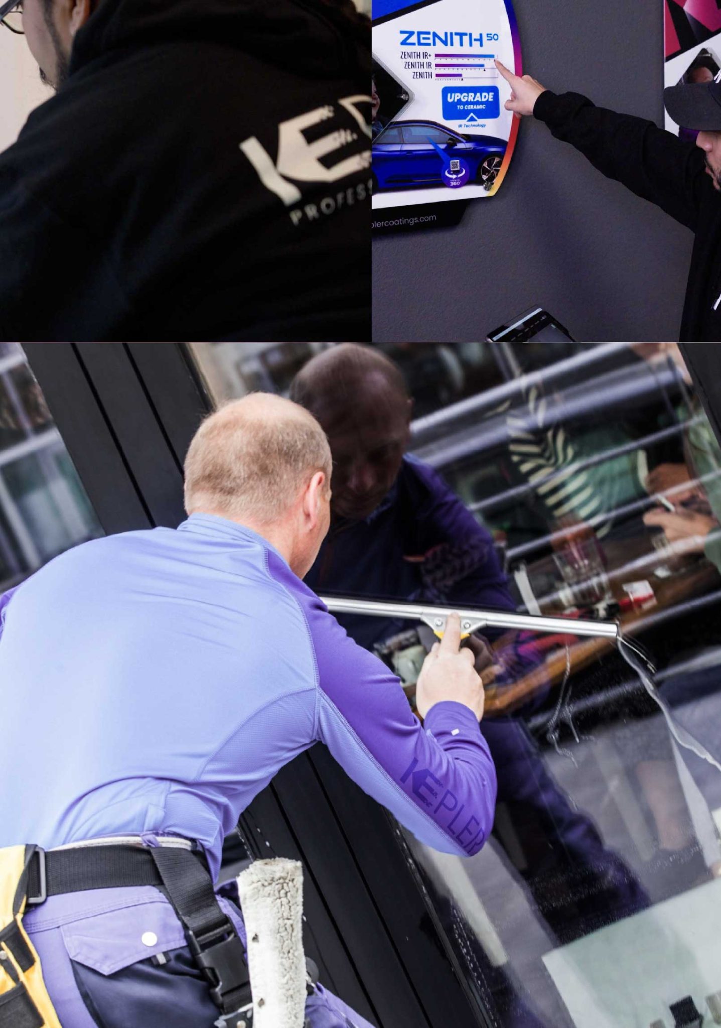 Kepler Expert Applying Anti-Graffiti Window Film to a Franklin Park Shop Front