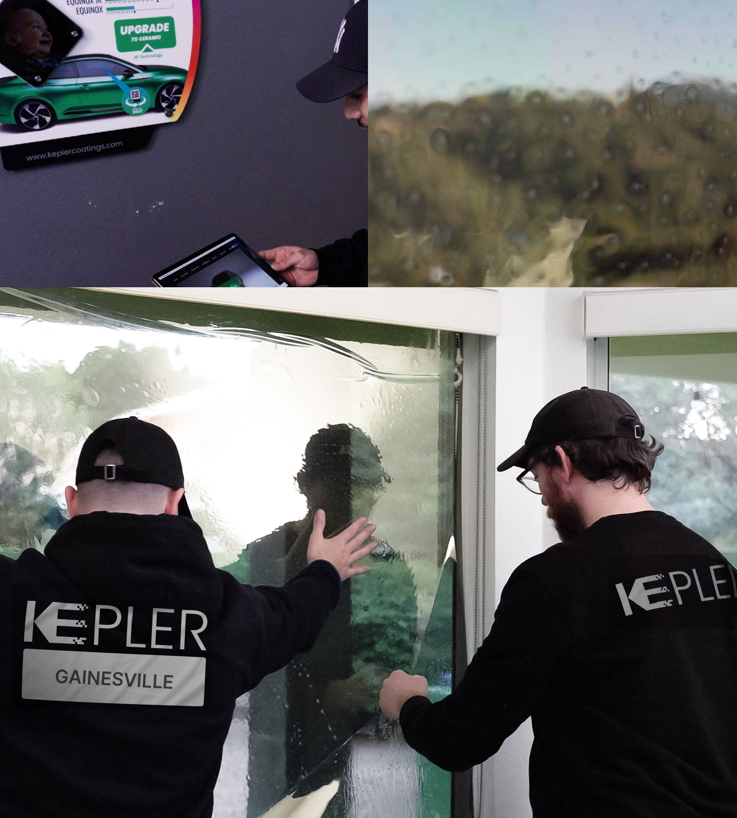 Kepler Technician Fitting Advanced Window Tint to Home in Gainesville