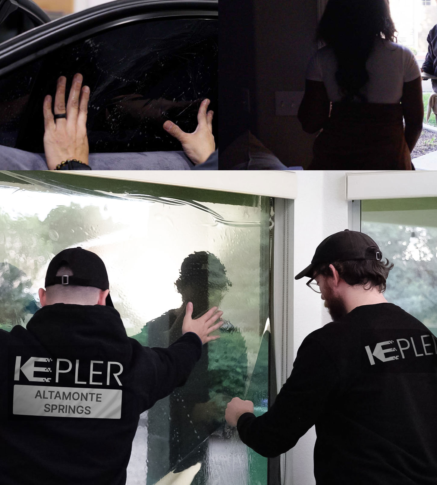 Kepler Technician Installing Advanced Window Tint to Home in Altamonte Springs