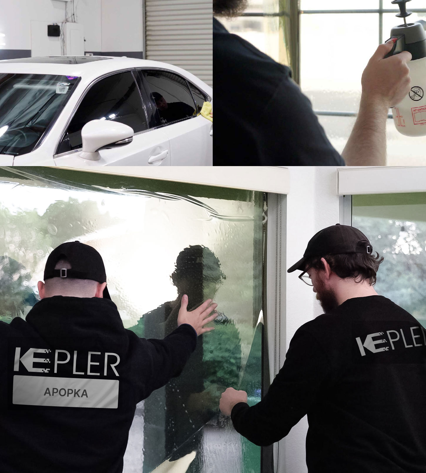 Expert Technician Fitting Ceramic Window Tint to Home in Apopka