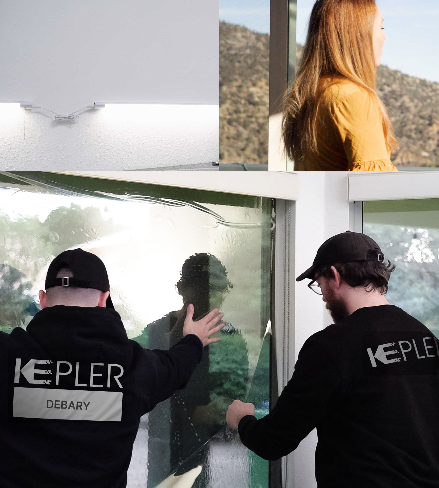 Expert Technician Applying Ceramic Window Tint to Home in DeBary