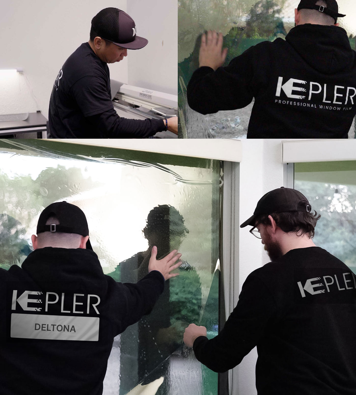Expert Technician Installing Advanced Window Tint to Home in Deltona