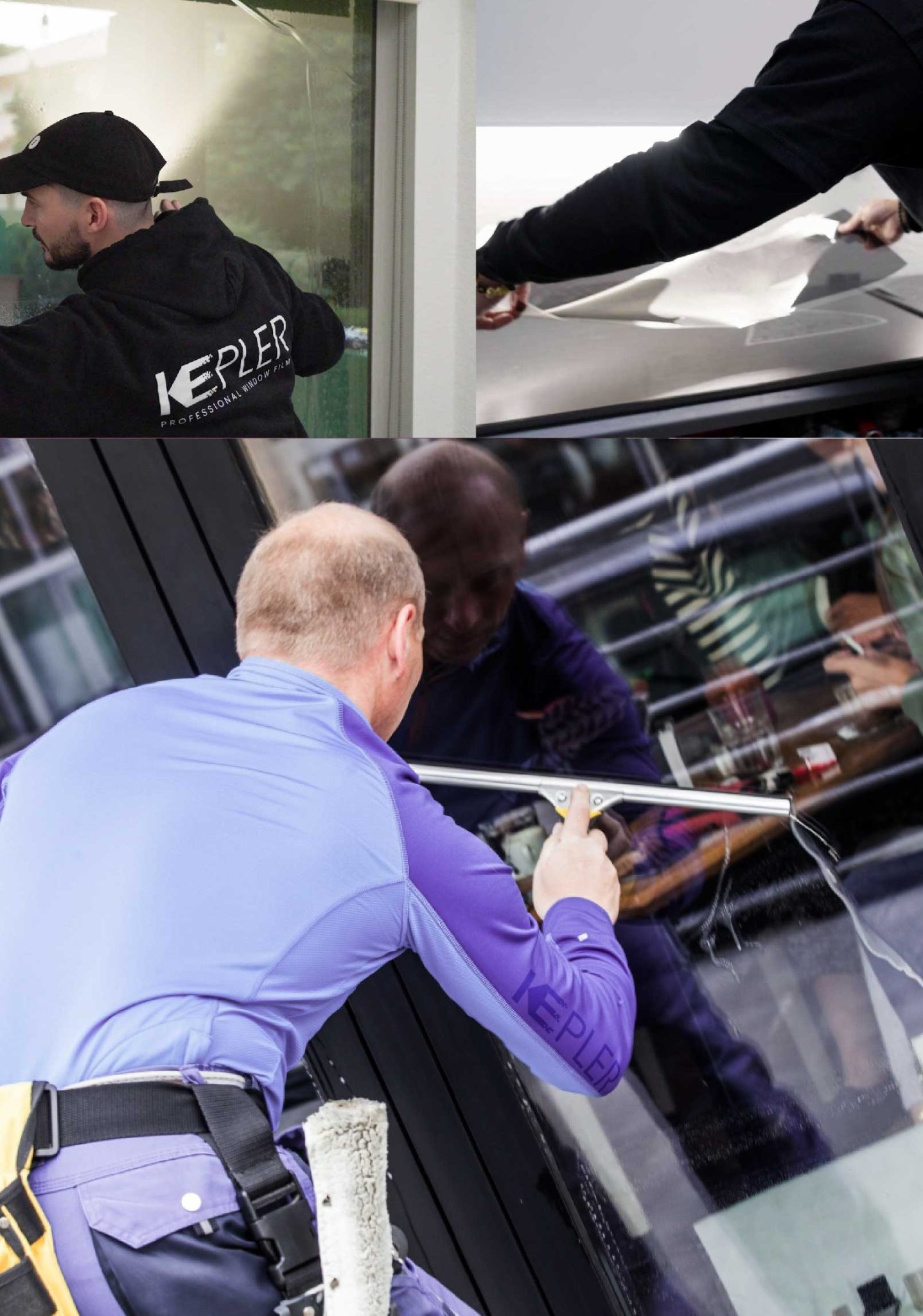 Kepler Expert Applying Anti-Graffiti Window Film to a Wheaton Shop Front